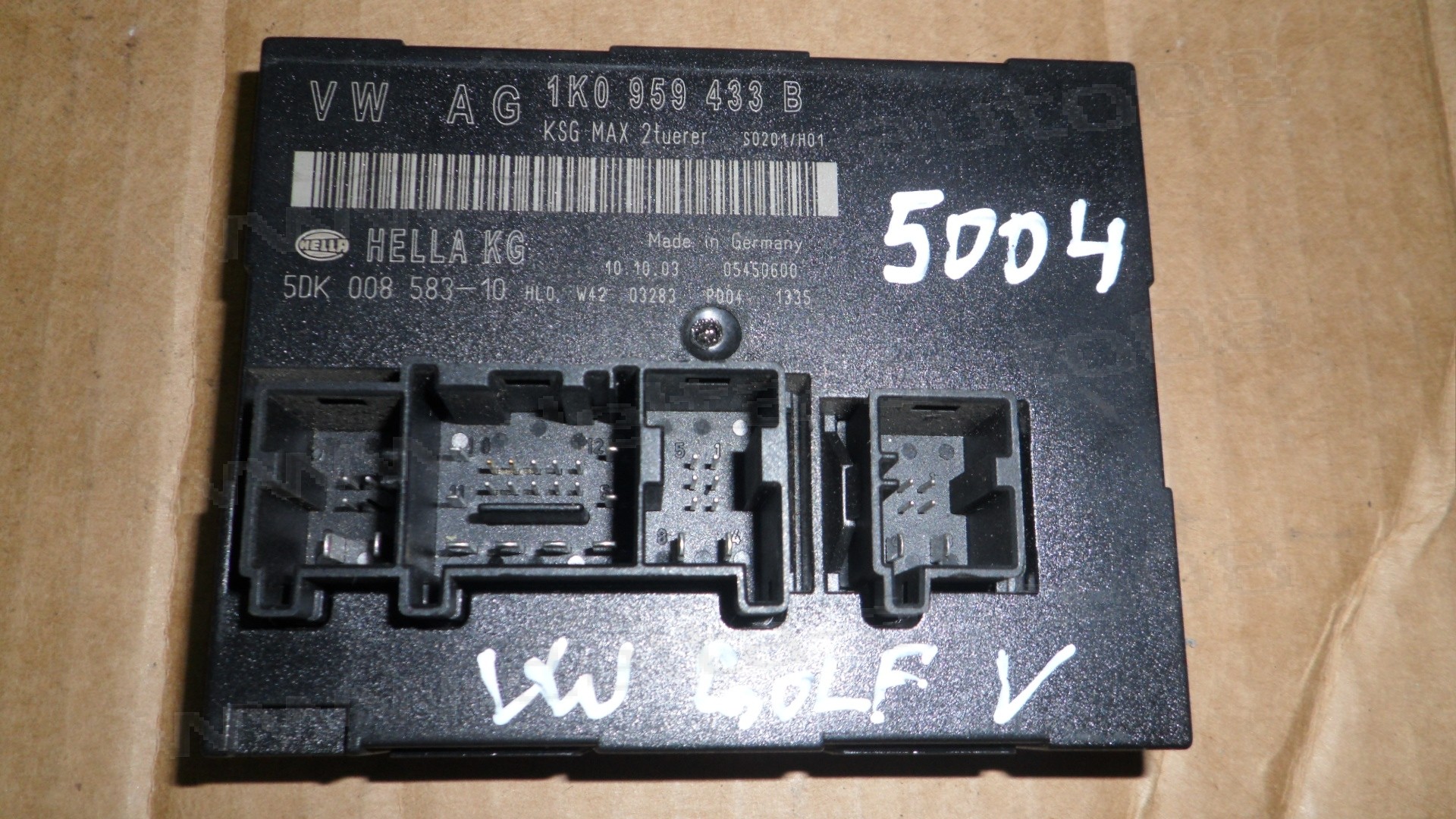 Комфорт контрол модул за VW Golf V 2003-2009г., 1K0 959 433 B, 1K0959433B, 5DK 008 583-10, 5DK00858310