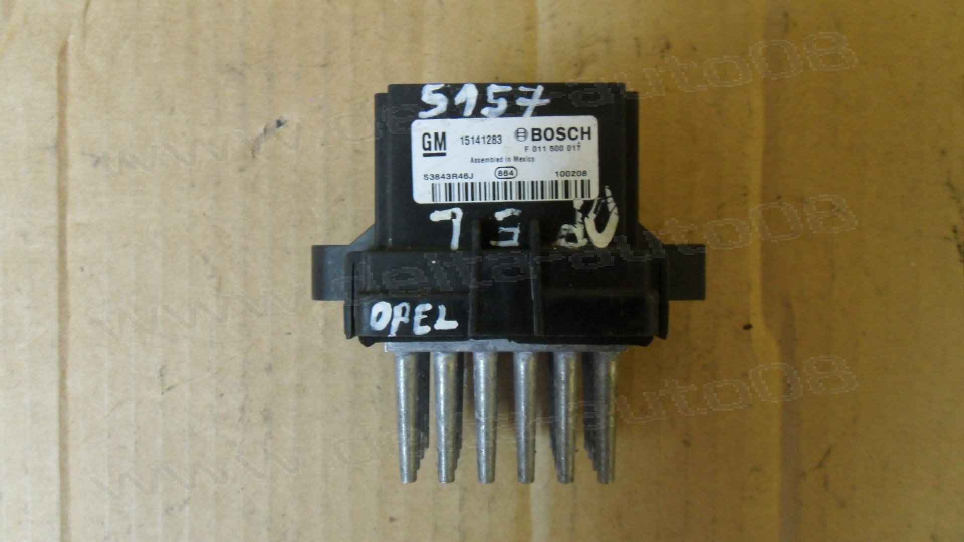 Реостат за Opel Insignia, AstraJ, Meriva 2008г., 15141283, F 011 500 017, F011500017, F 011 024 280 03, F01102428003, F 011 024 280, F011024280