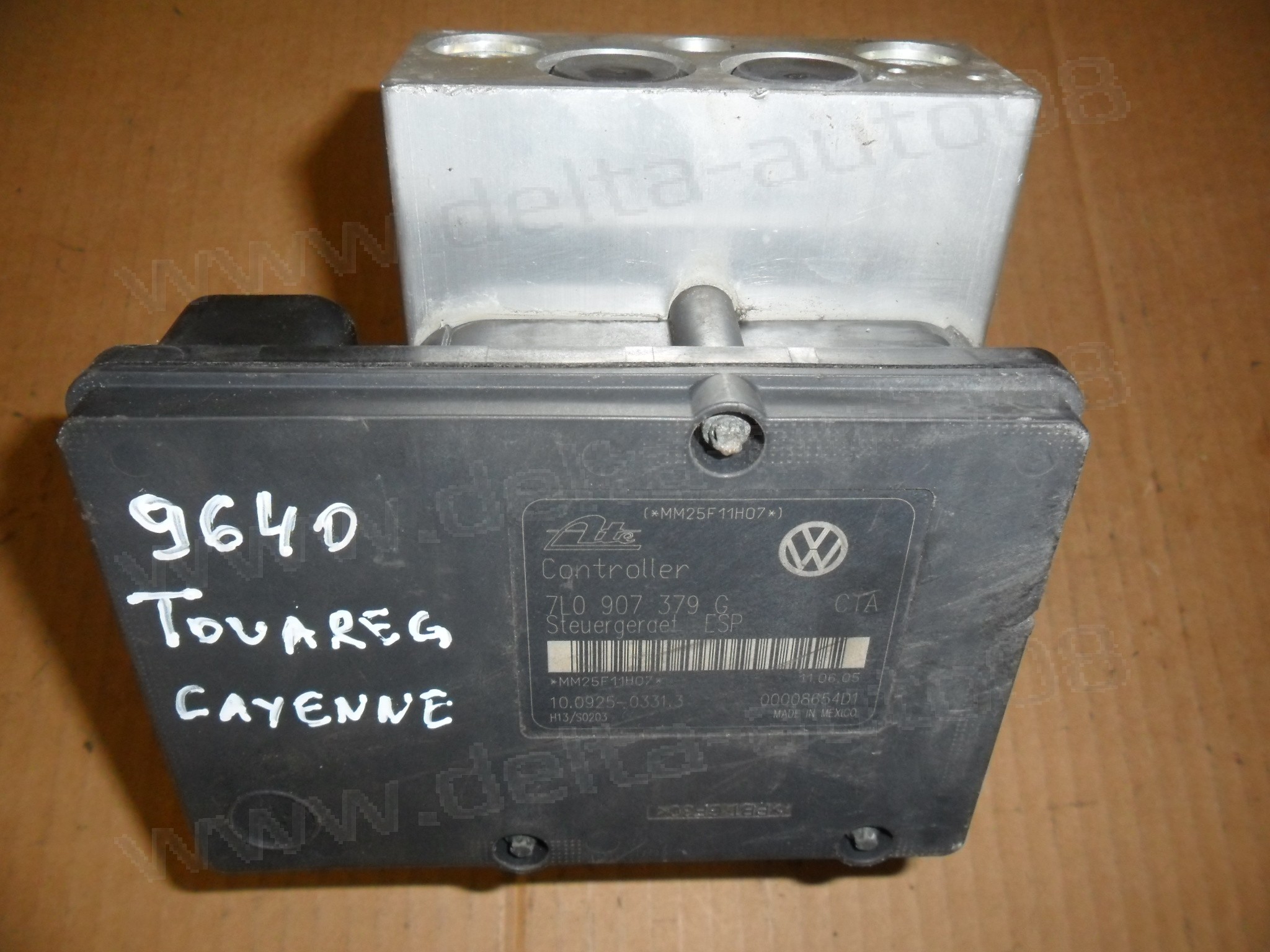 ABS помпа, VW Touareg, Porsche Cayenne, 2002-2010г., 7L0 907 379 G, 7L0907379G, 10.0925-0331.3, 100925-03313, 10092503313, 7L0 614 111 H, 7L0614111H, 10.0204-0263.4, 100204-02634, 10020402634 
