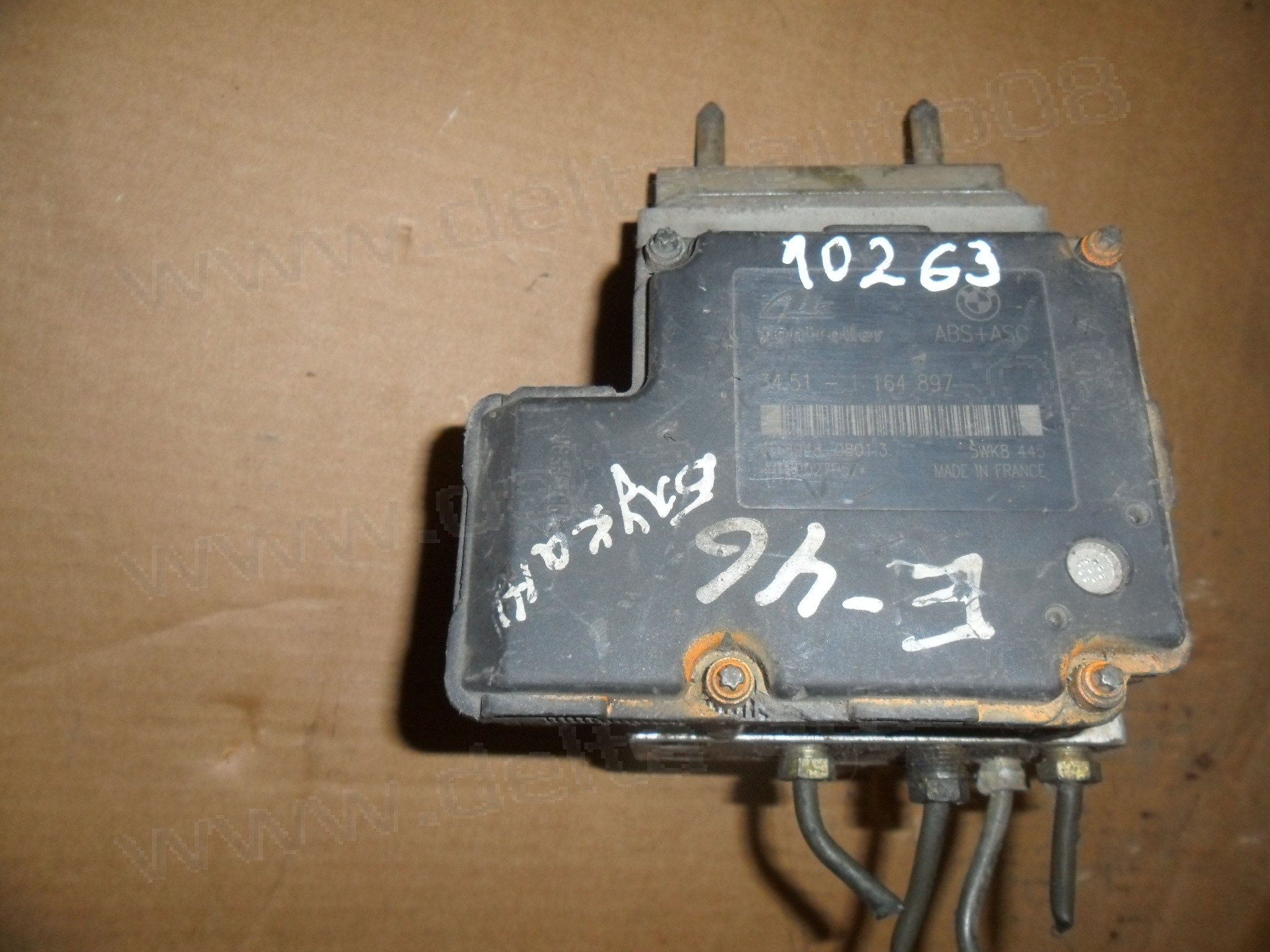 ABS помпа, BMW 3, E46, 2.0 D, 136к.с., 1998-2005г., 34.51-1 164 897, 34.51-1164897, 10.0948-0801.3, 5Wk8 445, 5WK8445, 34.51-1 164 896, 34.51-1164896, 10.0204-0061.4