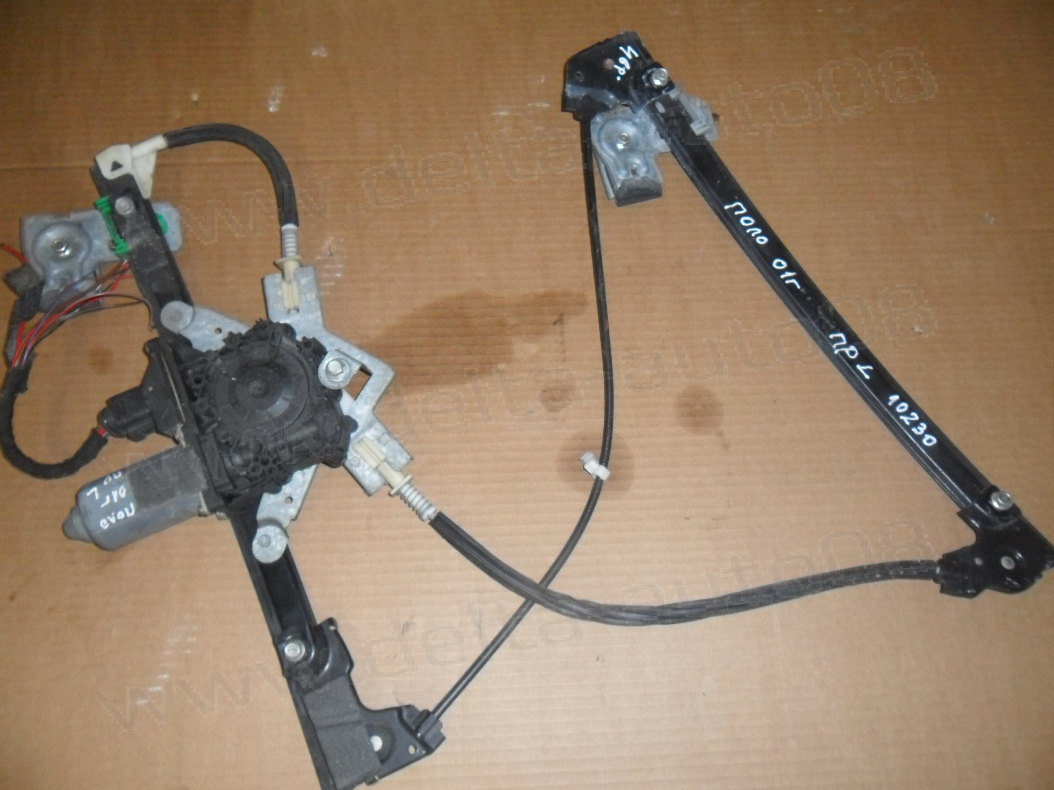 Стъклоповдигач, преден ляв, VW Polo, 1994-2001г., 6K4 959 801 C, 6K4959801C, 6K4937401J 