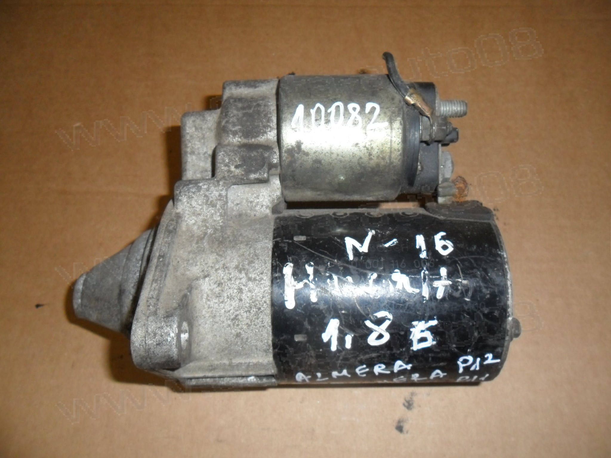 Стартер за Nissan Almera N16, Primera P11, P12, 1.6 i, 1.8 i, 2002-2007г., 0 001 116 006, 0001116006, 23300 9F 600, 233009F600