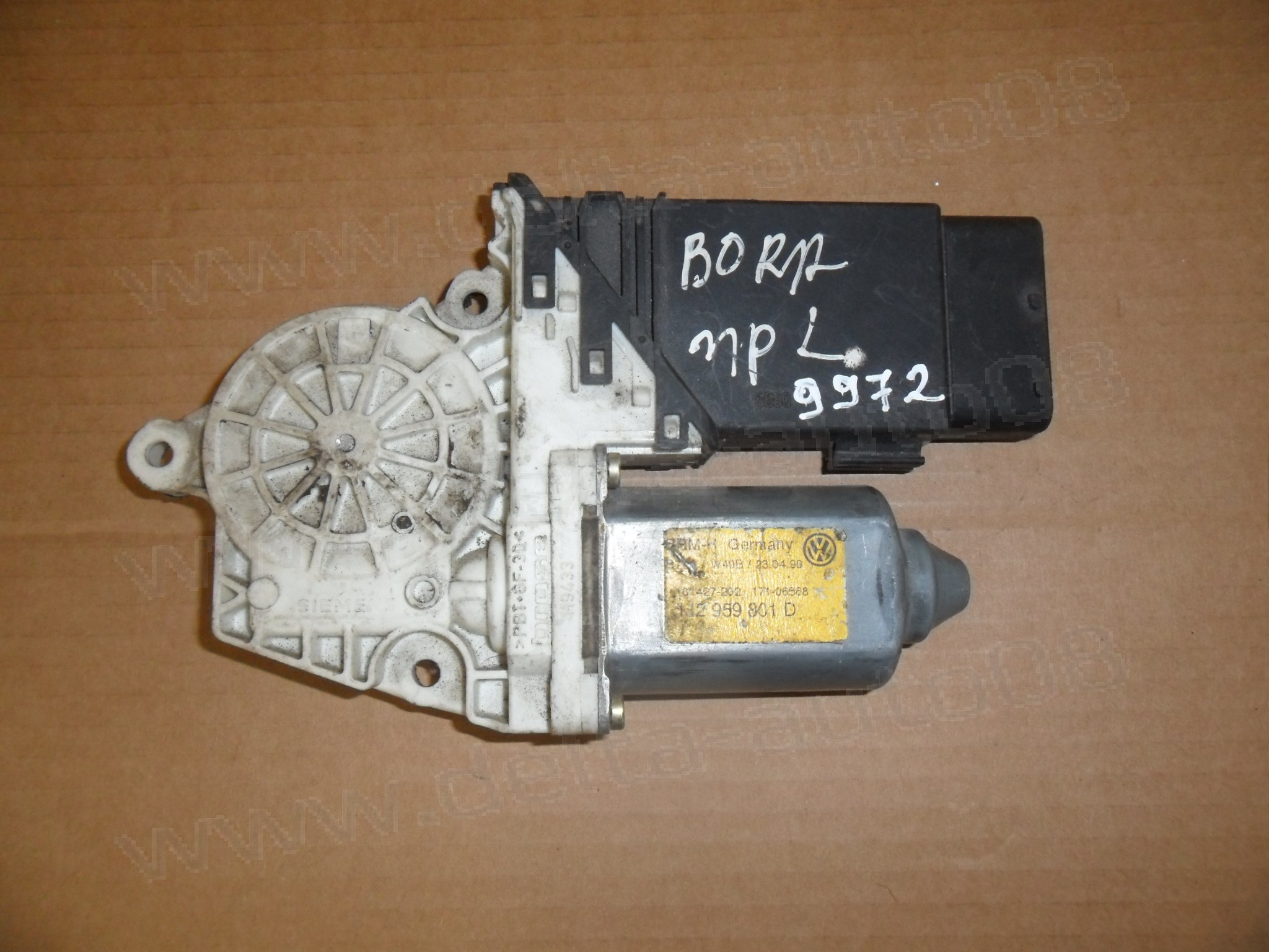 Мотор стъклоповдигач, преден ляв, VW Golf IV, Bora, 1997-2004г., 1J2 959 801 D, 1J2959801D, 101387-101, 101387101, 101435-203, 101435203 