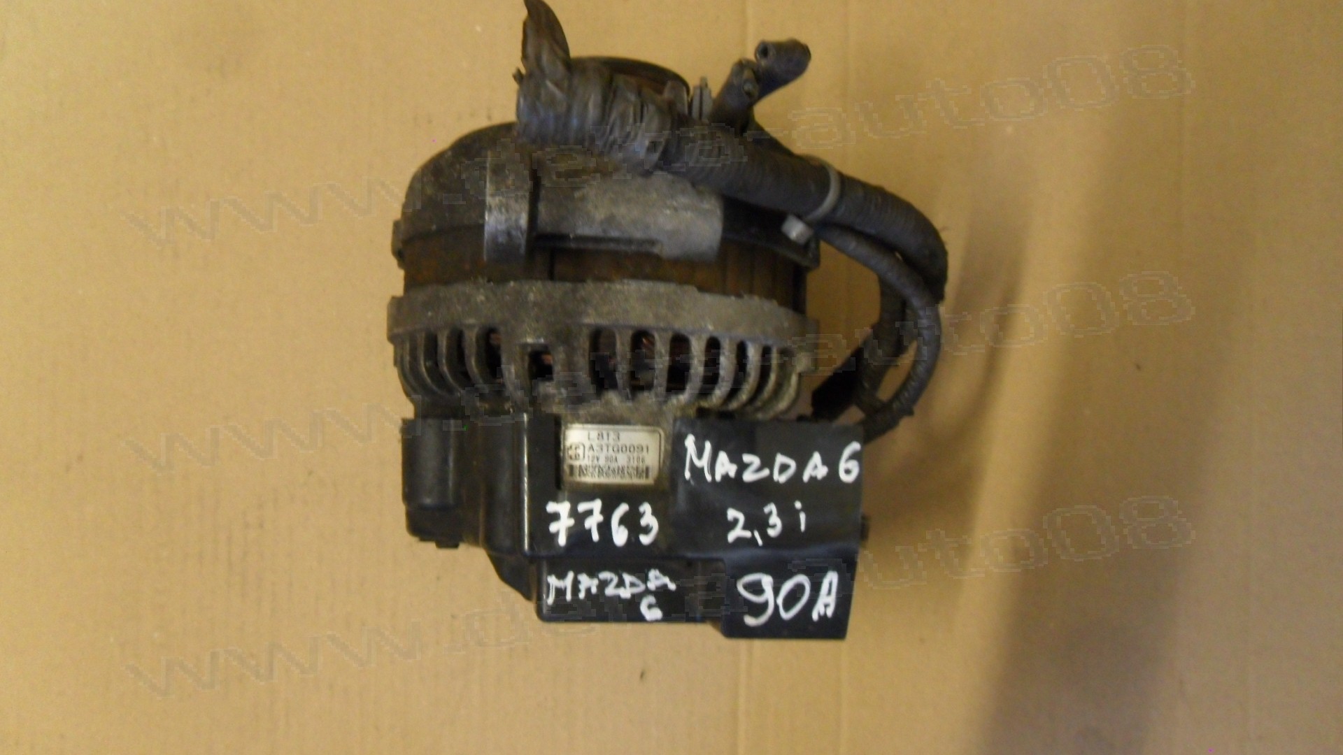 Алтернатор, генератор, Mazda 6, 2.3 i, 2002-2008г., A3TG0091, 12V, 90A, L813 