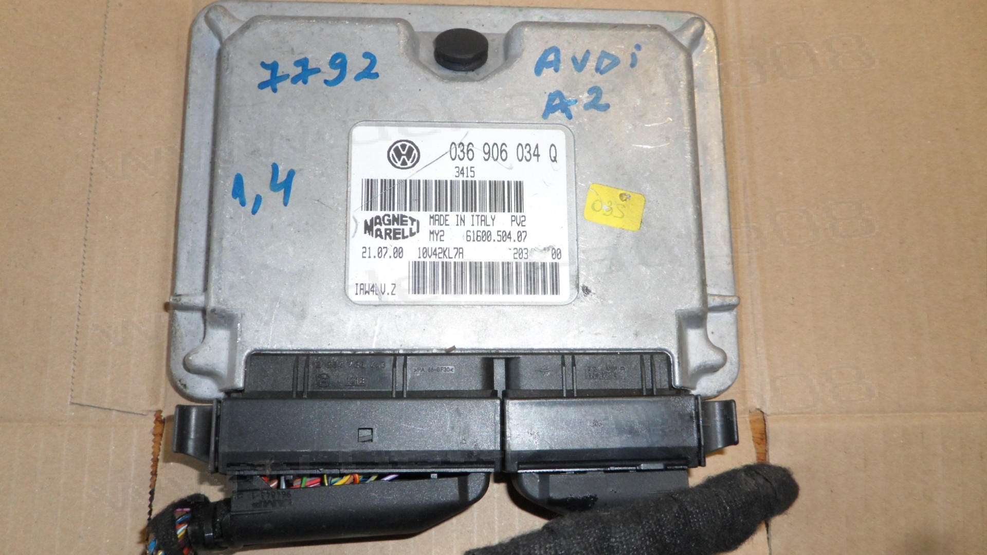 Компютър двигател за Audi A2, 1.4, 2000-2005г., 036 906 034 Q, 036906034Q, IAW4LV.Z 