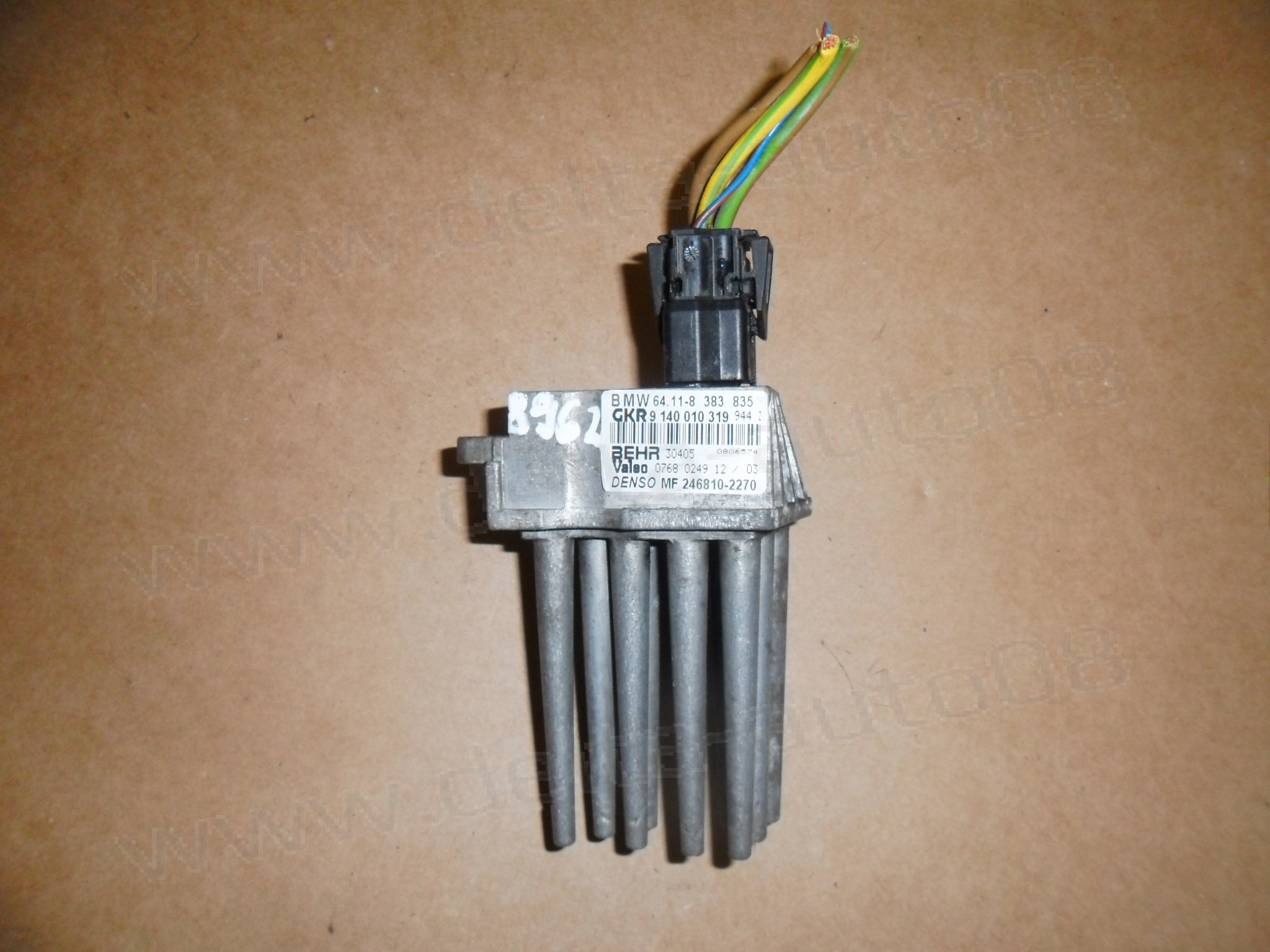 Реостат за BMW 3, 5, E36, E46, 1998-2007г., 64.11-8 383 835, 64.118383835, 64118383835, 9 140 010 319 944, 9140010319944, 0768 0249 12, 0768024912 