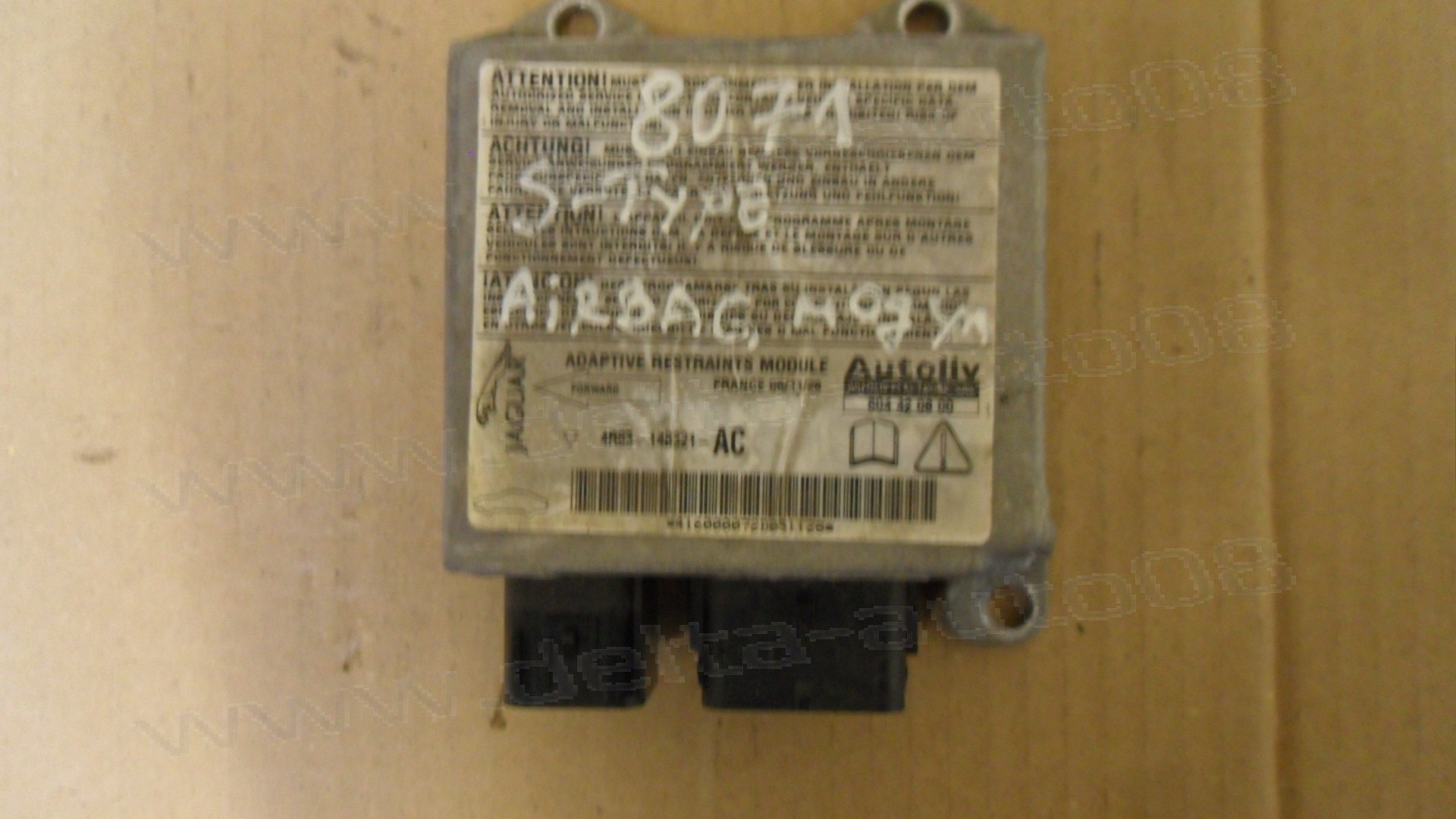 Модул Airbag за Jaguar S-Type, 1999-2008г., 4R83-14B321, 4R8314B321AC, 604 42 08 00, 604420800