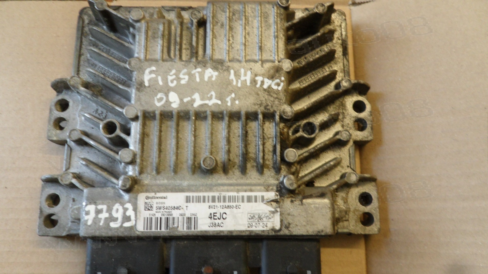 Компютър двигател за Ford Fiesta, 1.4 TDCI, 2009-2022г., 5WS40584C-T, 5WS40584CT, 8V21-12A650-EC, 8V2112A650EC, 4EJC, J38AC