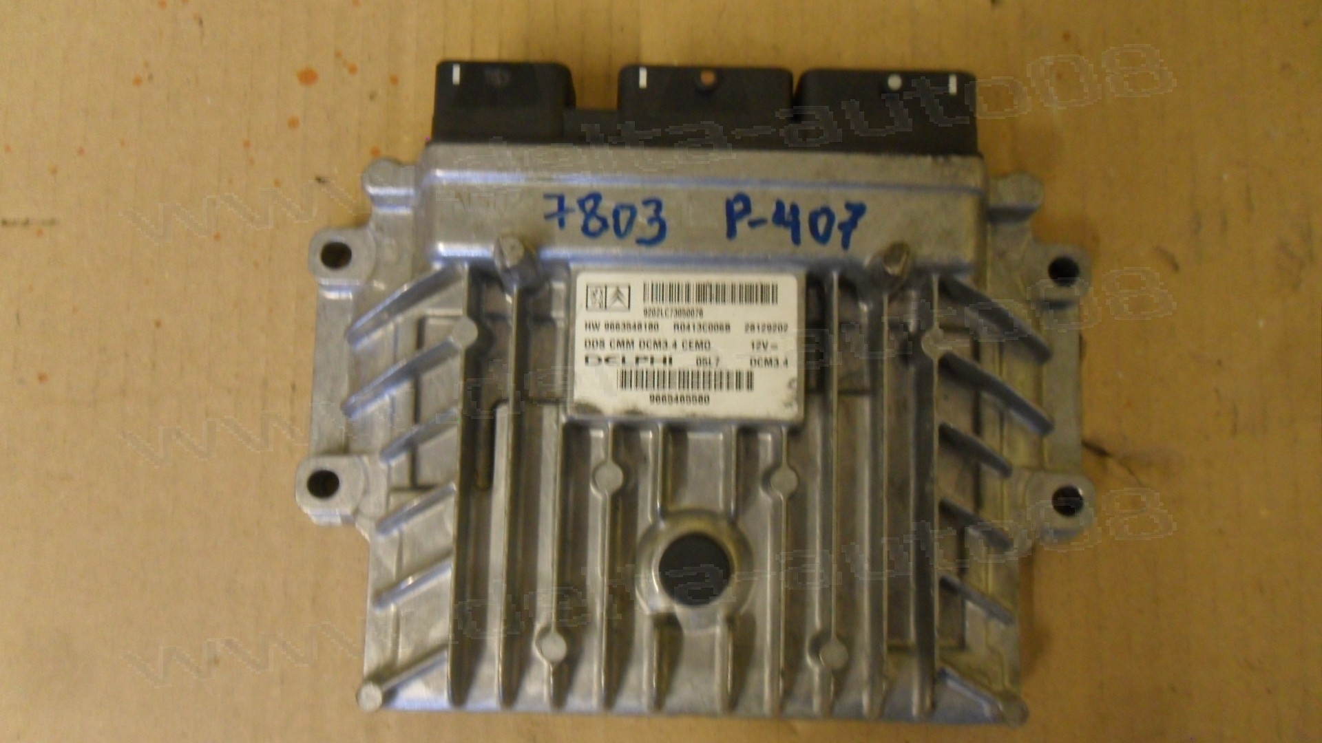 Компютър двигател за Peugeot 407, 2.0 HDI, 2004-2010г., 9665465580, DCM3.4, 9202LC73050076, 9663548180, R0413C006B, 28129202