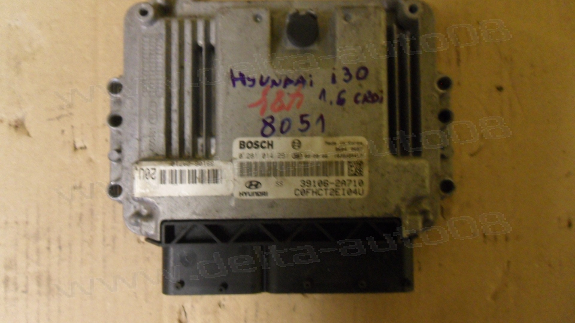 Компютър двигател за Hyundai I30, 1.6 CRDI, 2007-2011г., 0 281 014 291, 0281014291, 39106-2A710, 391062A710
