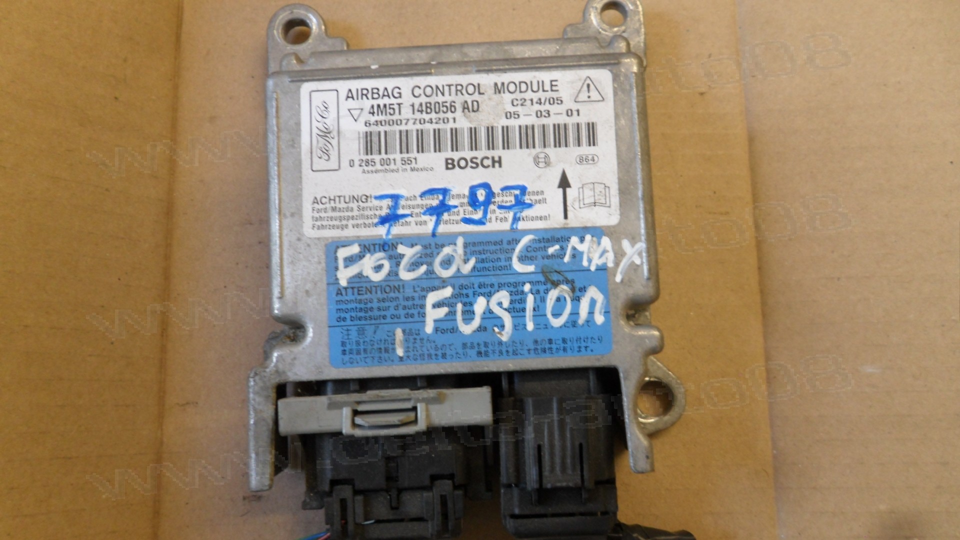 Модул Airbag за Ford C-Max, 0 285 001 551, 0285001551, 4M5T 14B056 AD, 4M5T14B056AD