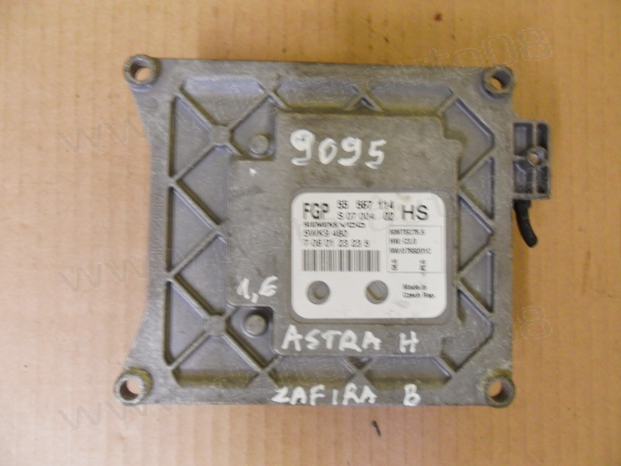 Компютър двигател за Opel Astra H, Zafita B, 1.6 i, 2006-2014г., 5WK9 460, 5WK9460, 55 567 114, 55567114