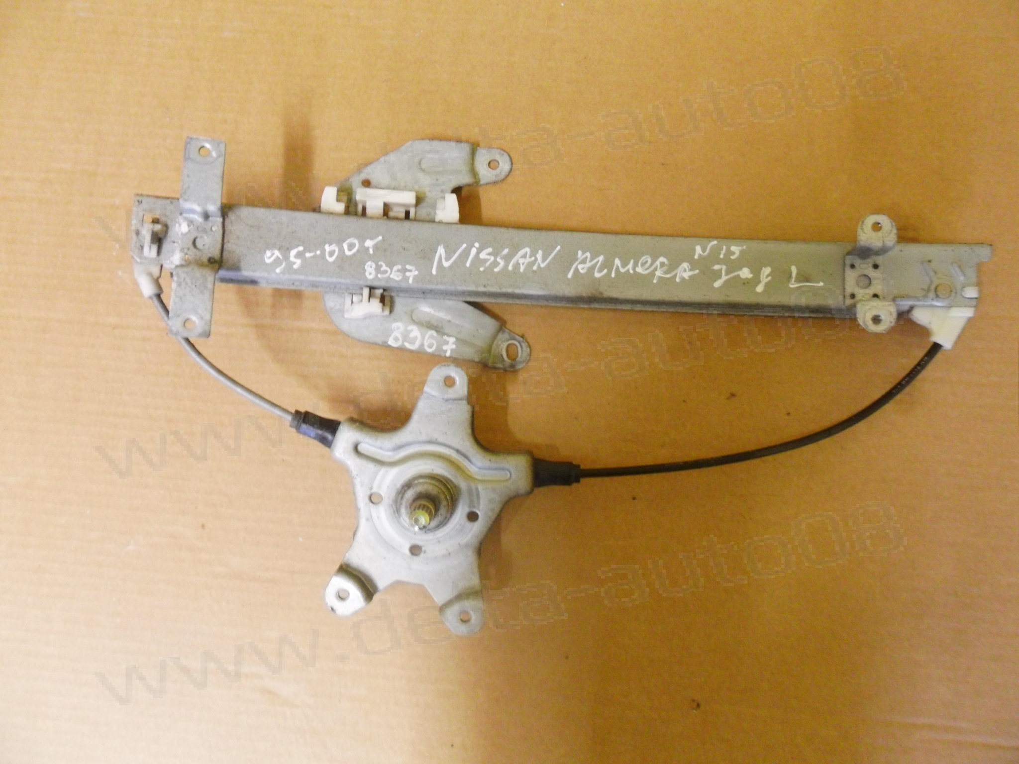 Стъклоповдигач, механичен, заден ляв, Nissan Almera N15, 1995-2000г.