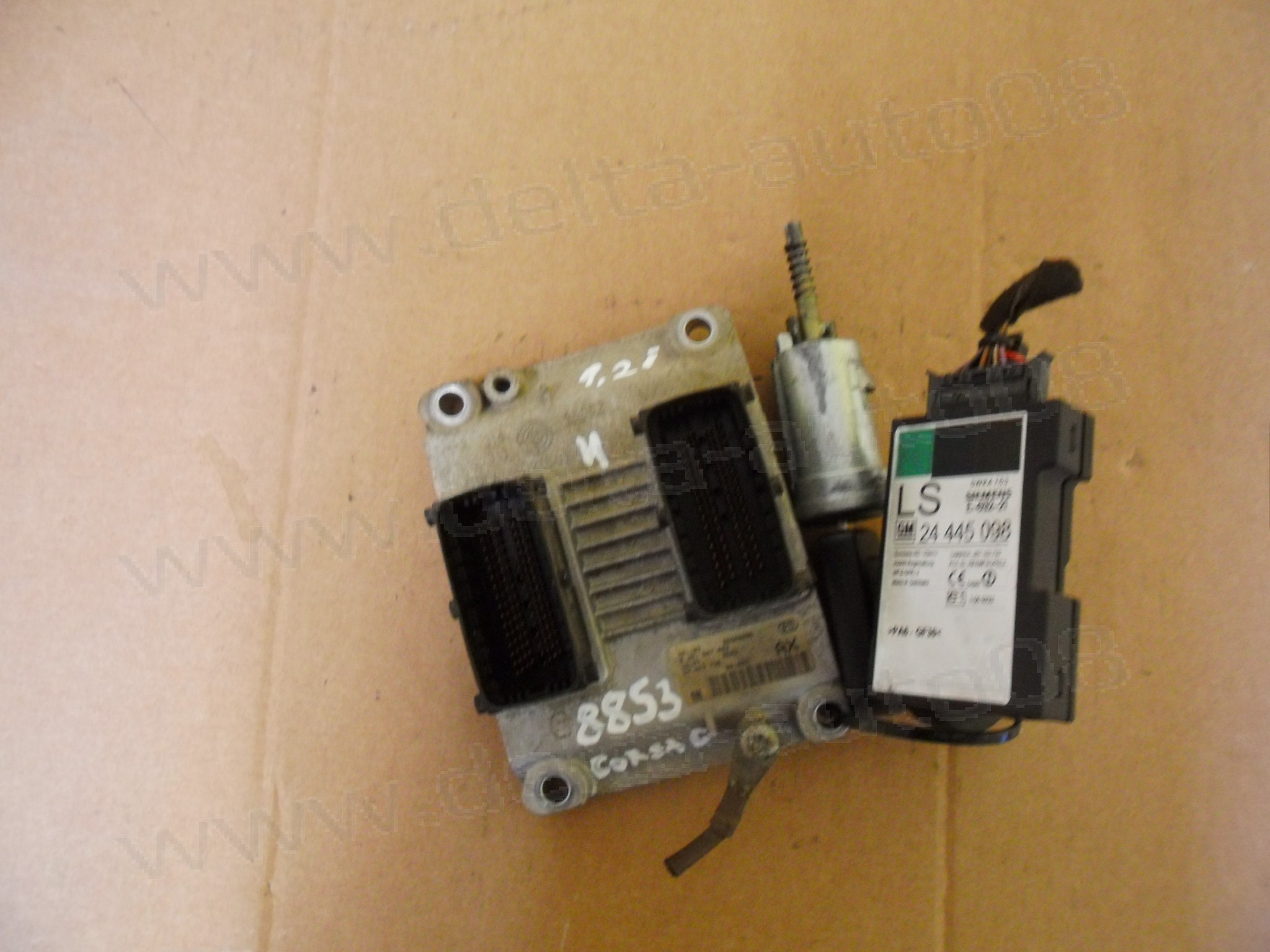 Компютър двигател, ключ, имобилайзер, Opel Corsa C, 1.2, 2000-2009г., 0 261 207 423, 0261207423, 24 443 796, 24443796, 26SA8096, 09146299, 24 445 098, 24445098
