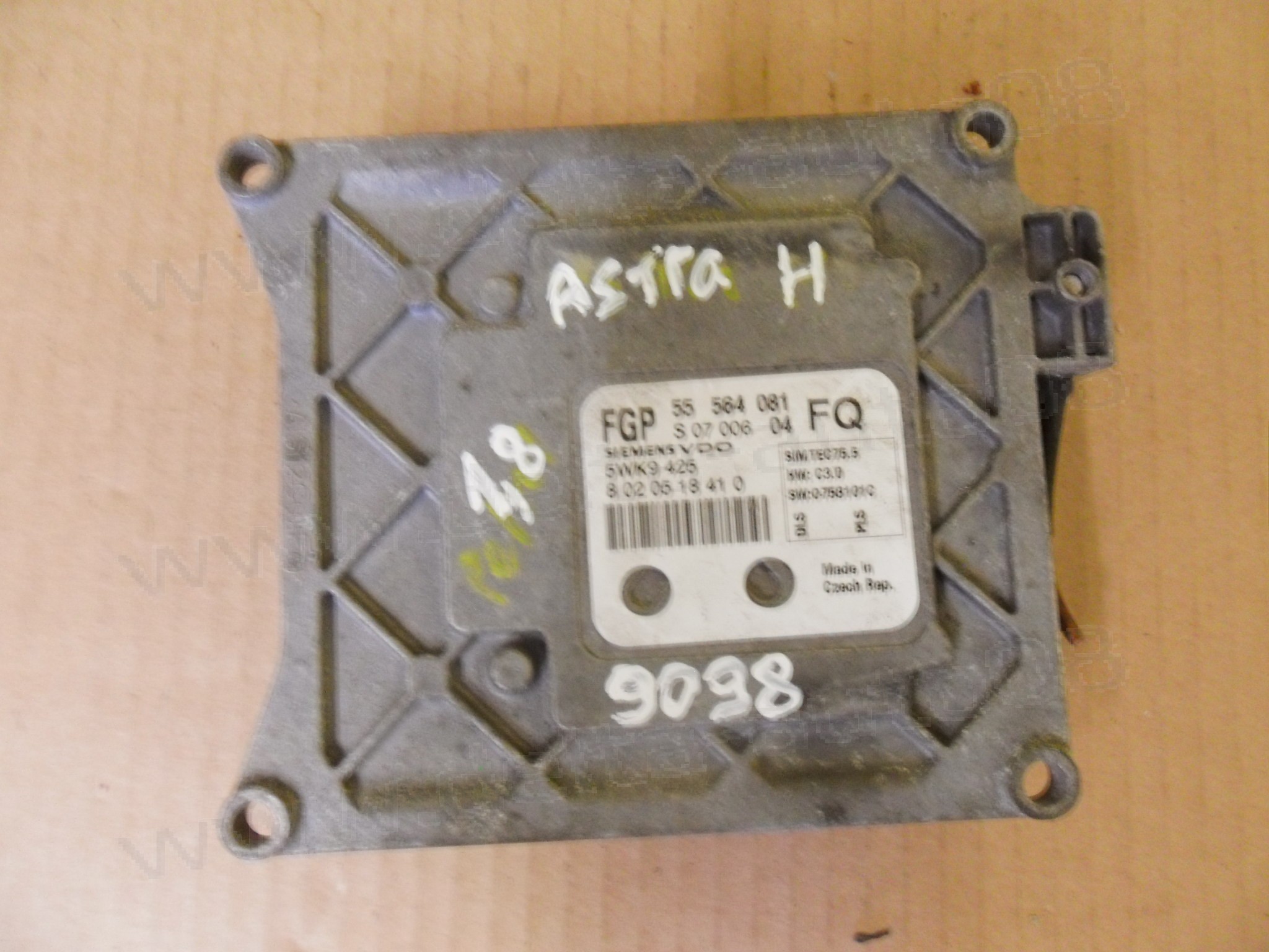 Компютър двигател, Opel Astra H, 1.8 i, 2006-2014г., 5WK9 425, 5WK9425, 55 564 081, 55564081 