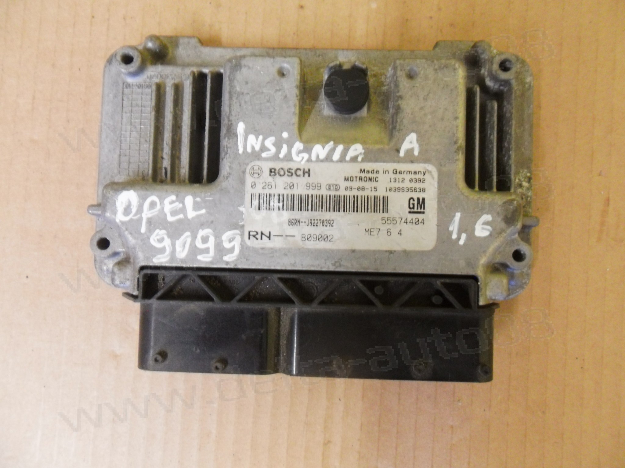 Компютър двигател за Opel Insignia, 1.6 i, 2008-2016г., 0 261 201 999, 0261201999, 55574404 
