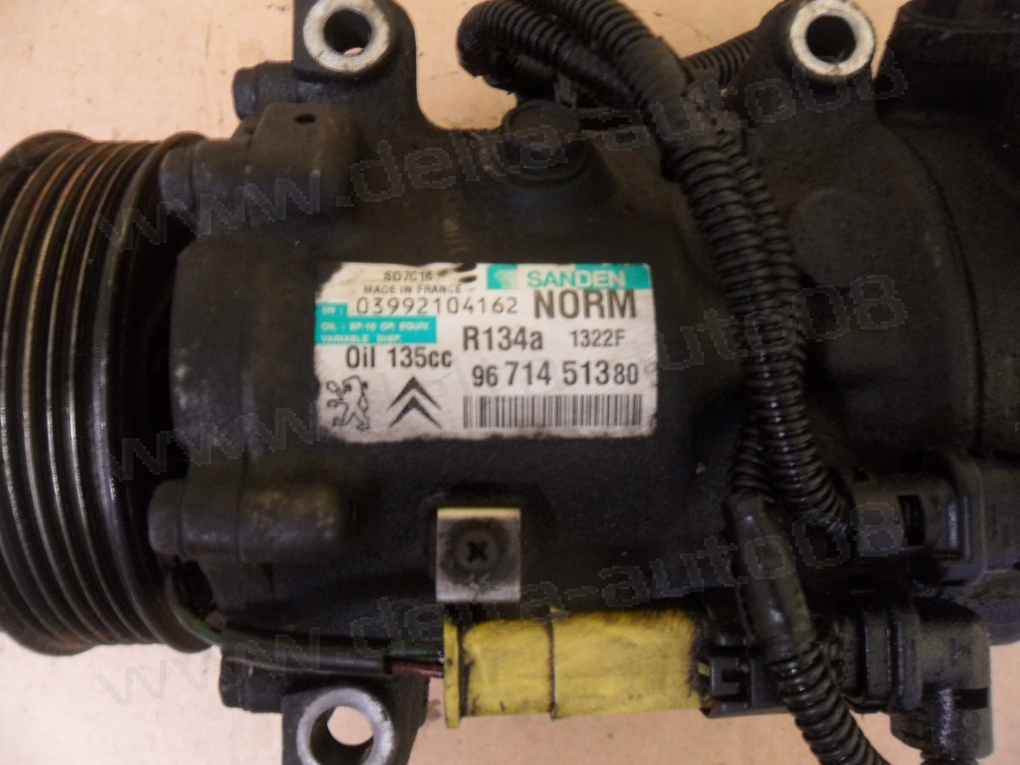 Компресор климатик за Peugeot 508, 3008, 5008, Citroen C4, C5, 2.0 HDI, 96 714 513 80, 9671451380