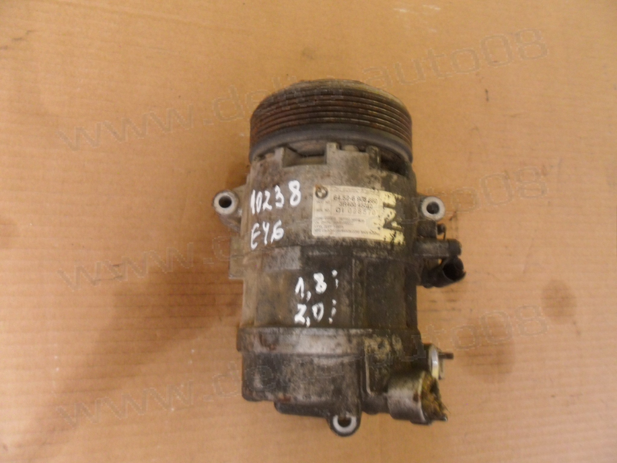 Компресор климатик за BMW 3 E46, 1.8, 2.0 i, 2001-2005г., 64.52-6 908 660, 64.52-6908660, 64.526908660, 64526908660 