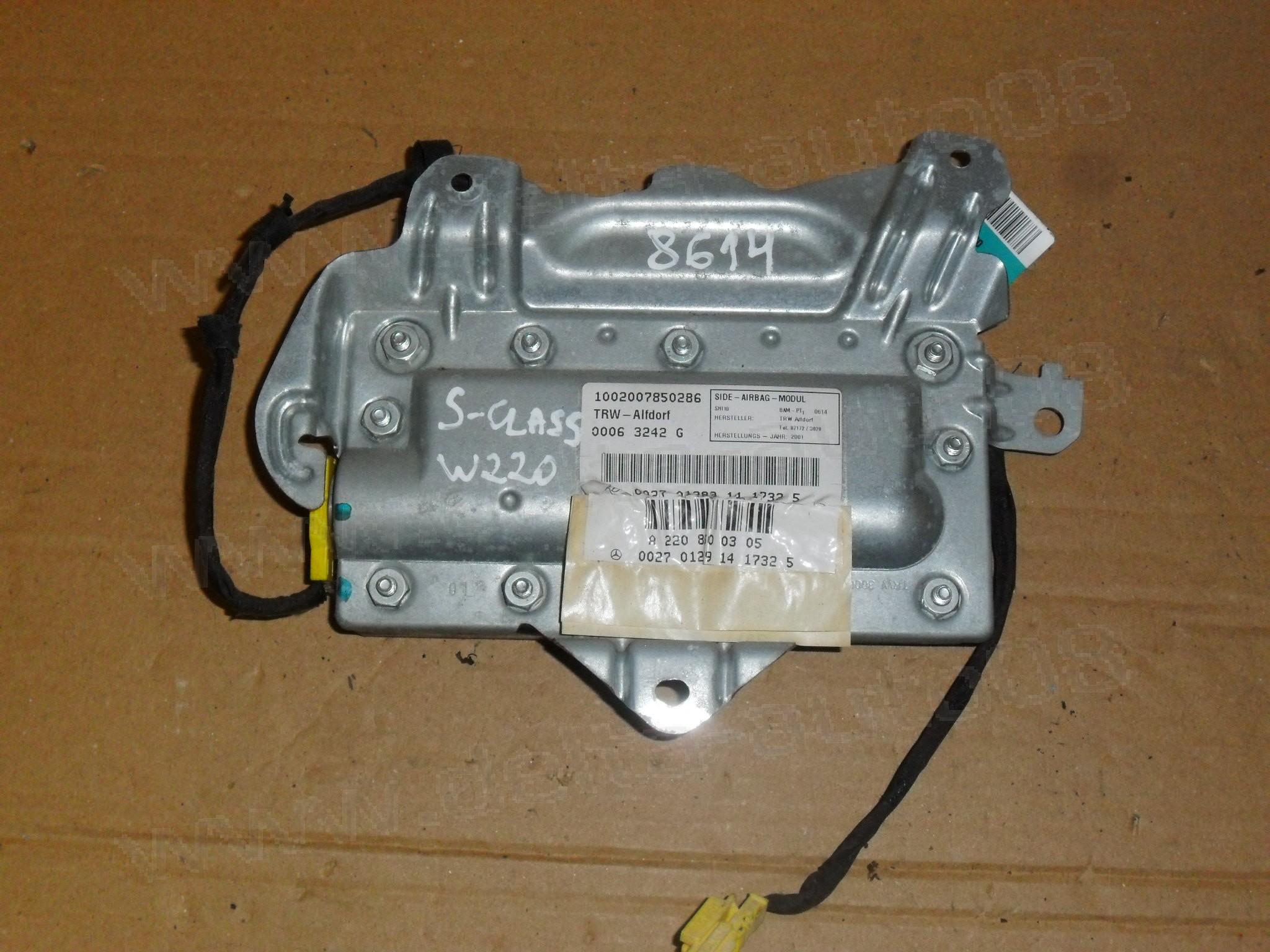 Airbag, задна лява врата за Mercedes S-Class, W220, 1998-2005г., A 220 860 03 05, A2208600305