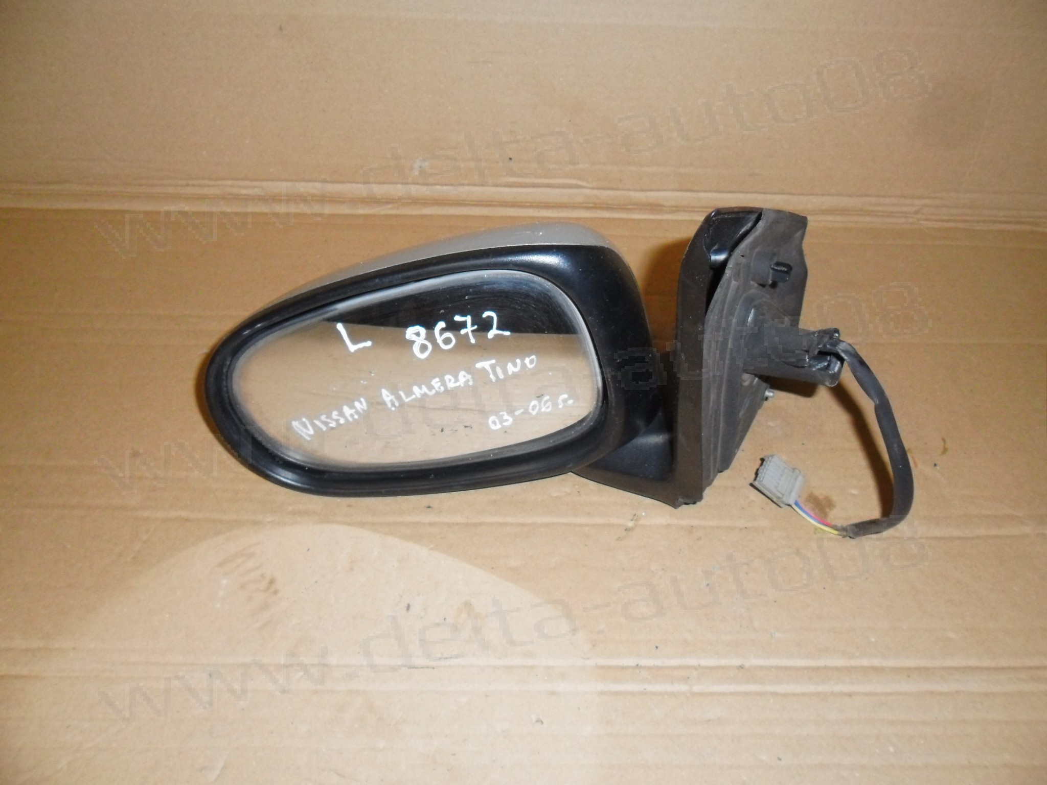 Огледало ляво за Nissan Almera Tino, 2003-2006г., електрическо