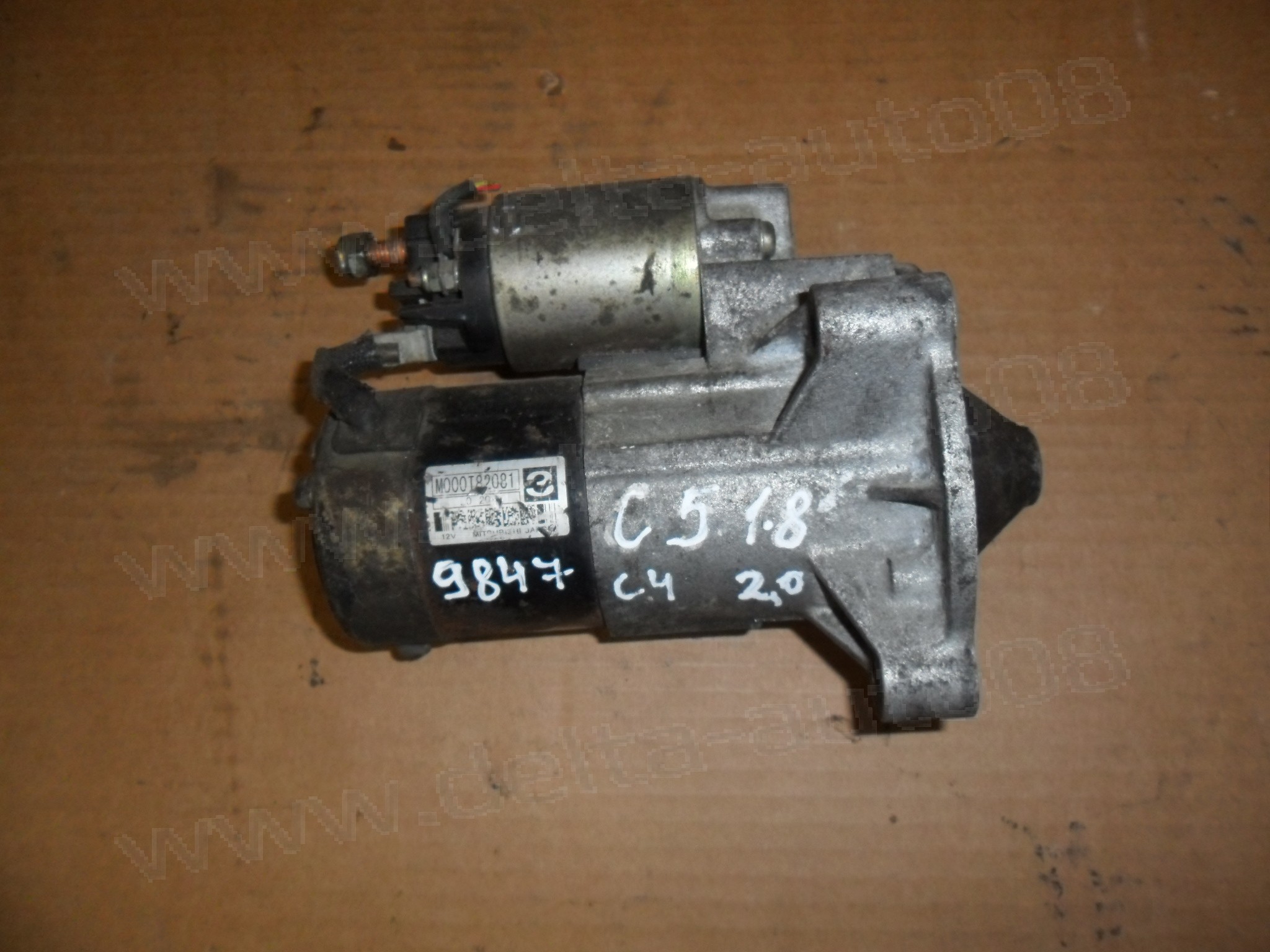 Стартер за Peugeot 206, 307, 406, 407, Citroen C4, C5, Xsara Picasso, 1.8 , 2.0, 2002-2009г., M000T82081 
