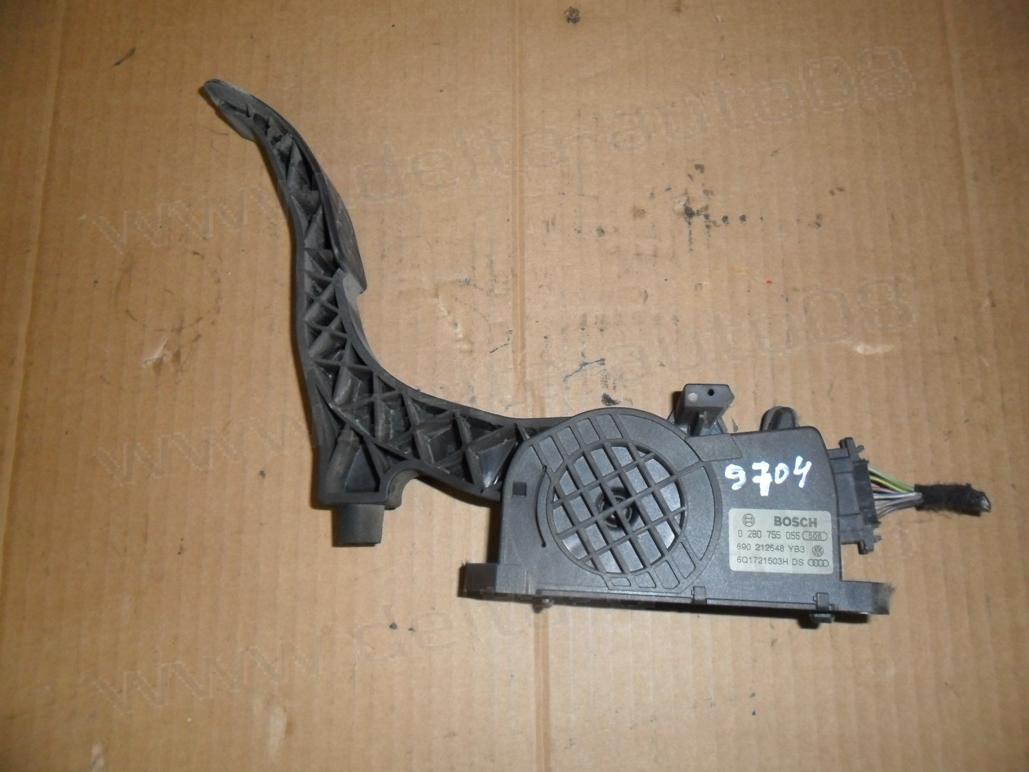 Педал газ, потенциометър, Skoda Fabia, VW Polo, 1999-2008г., 0 280 755 055, 0280755055, 690 212648, 690212648, 6Q1721503H 