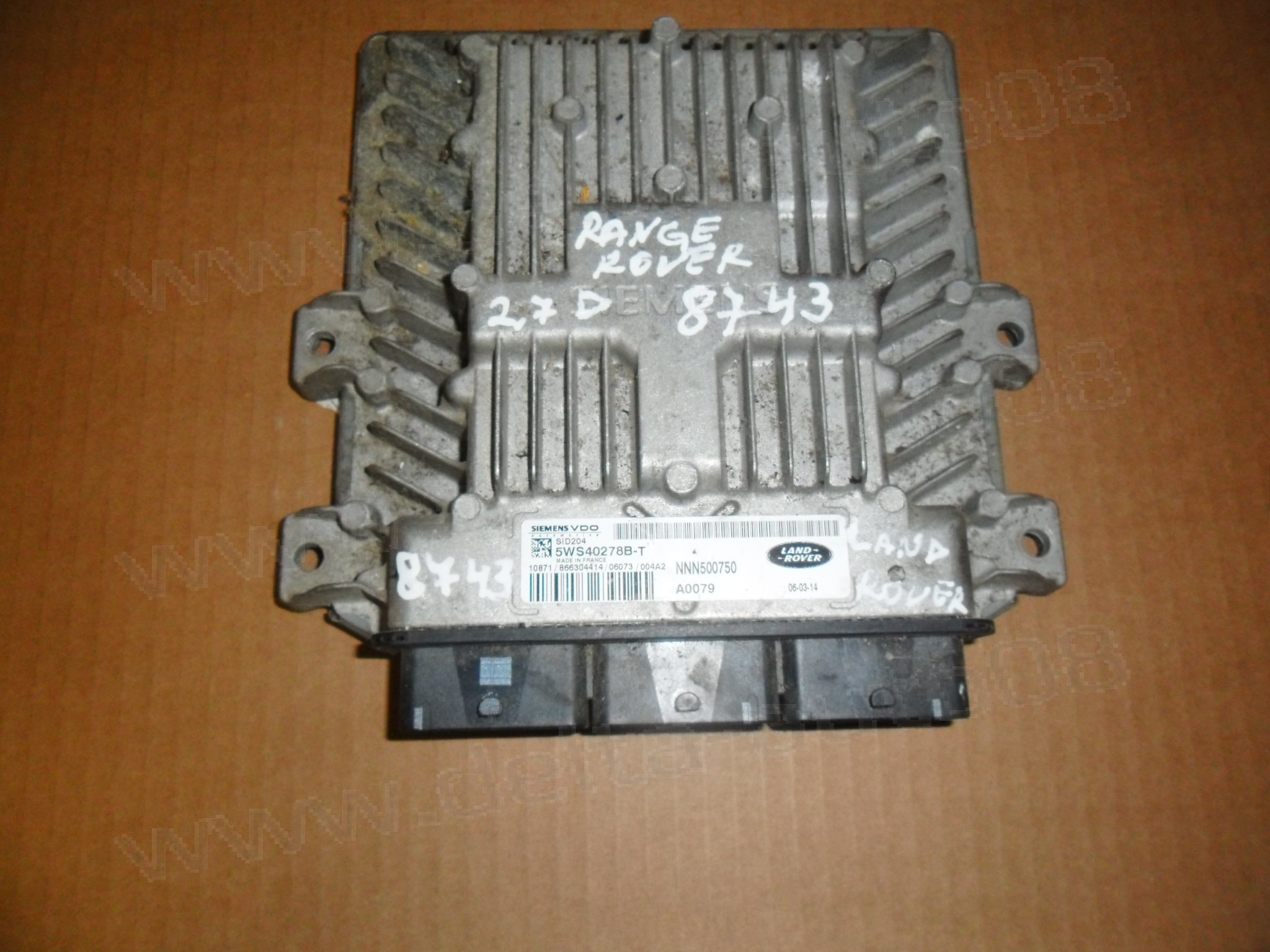 Компютър двигател за Land Rover, Range Rover, 2.7 D, 2006-2013г., 5WS40278B-T, 5WS500750, SID204, NNN500750
