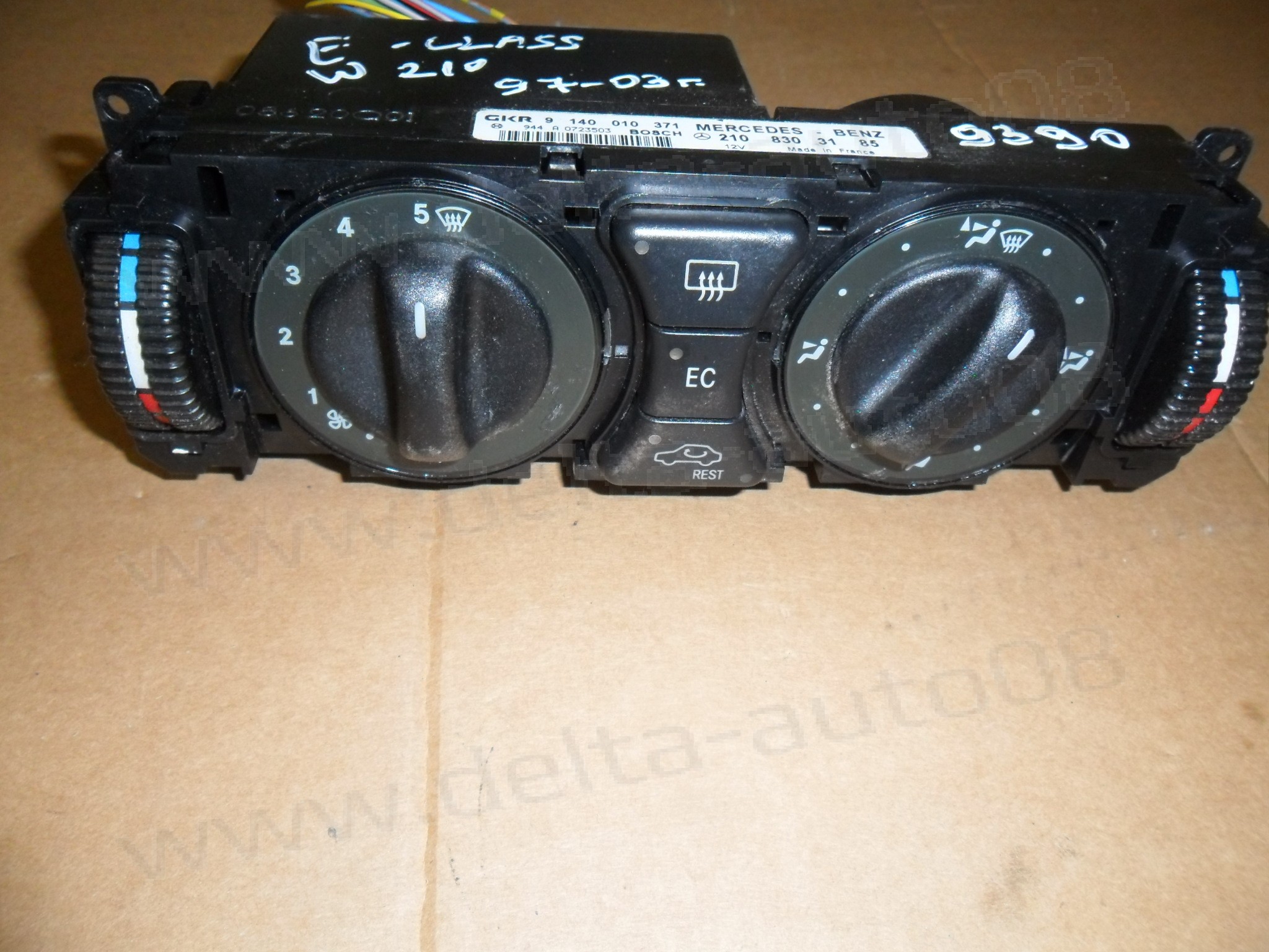Панел контрол климатик за Mercedes E-Class, W210, 1997-2003г., 210 830 31 85, 2108303185, 9 140 010 371, 9140010371