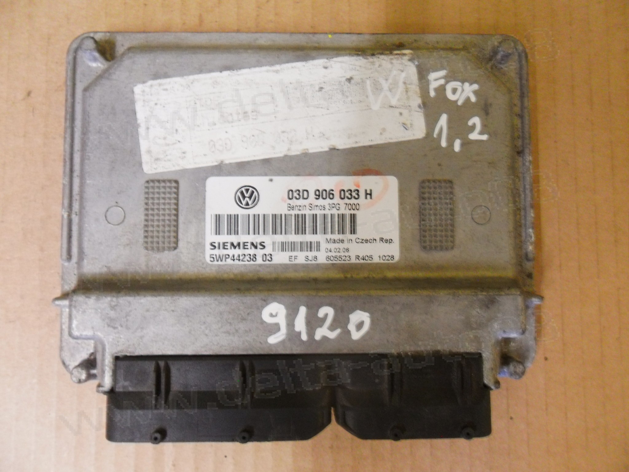 Компютър двигател за VW Fox, 1.2, 2004-2010г., 03D 906 033 H, 03D906033H, 5WP44238 03 