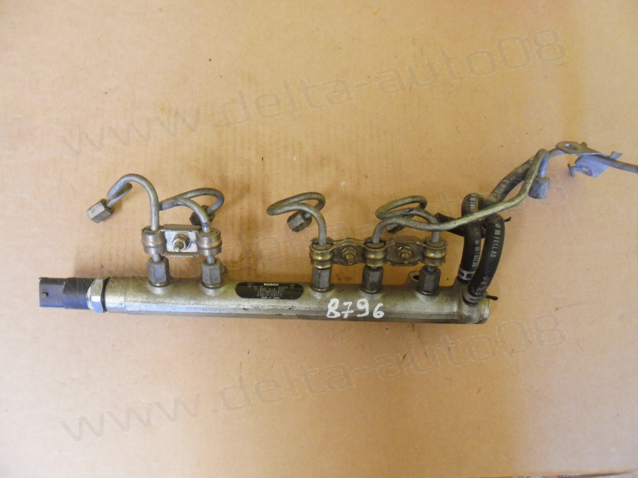 Горивна рейка, датчик рейка, Toyota Yaris 1.4 D4D, 75 к.с., 1999-2003г., 0 445 214 032, 0445214032, 107780-0141, 1077800141, 23810-33010, 2381033010, 0281002521, 39017005602