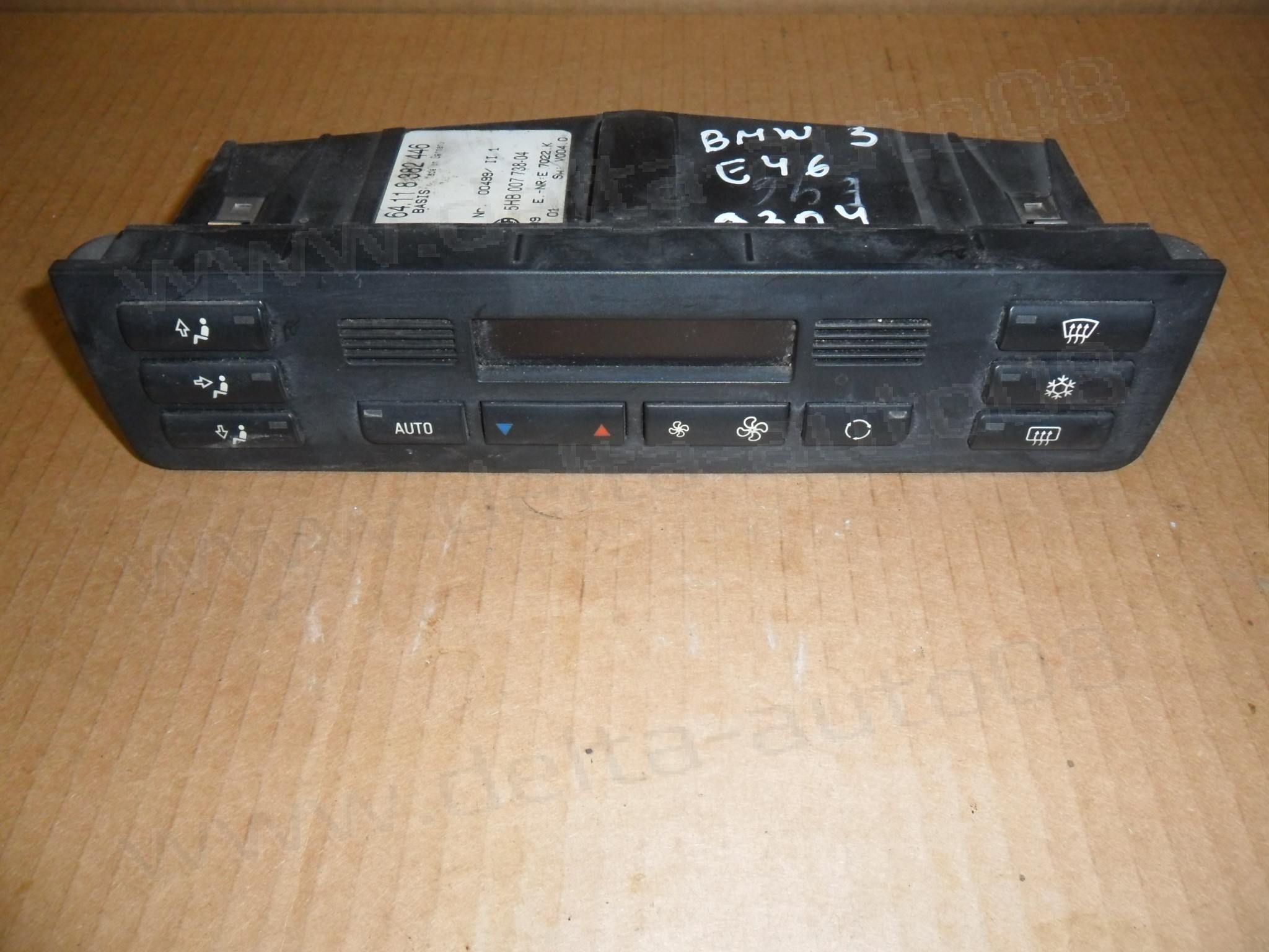 Панел контрол климатик за BMW 3, E46, 1998-2006г., 64.11 8 382 446, 64118382446, 64.118382446, 5HB 007 738-04, 5HB00773804