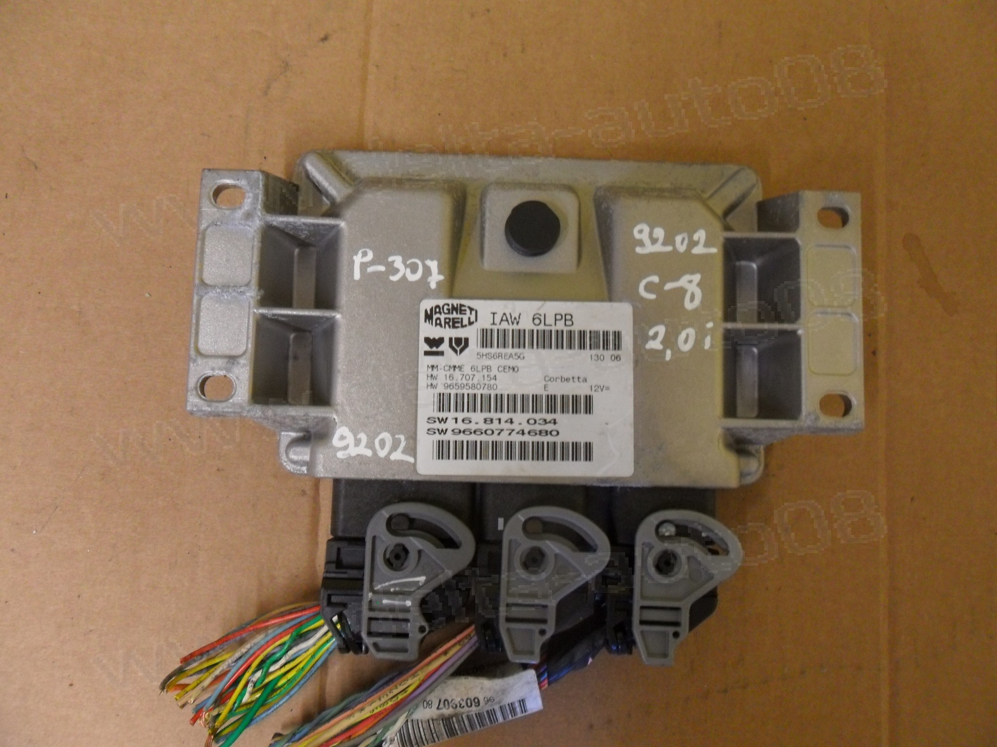 Компютър двигател за Citroen C8, Peugeot 307, 2.0, 96 607 746 80, 9660774680, IAW 6LPB, IAW6LPB, 9659580780