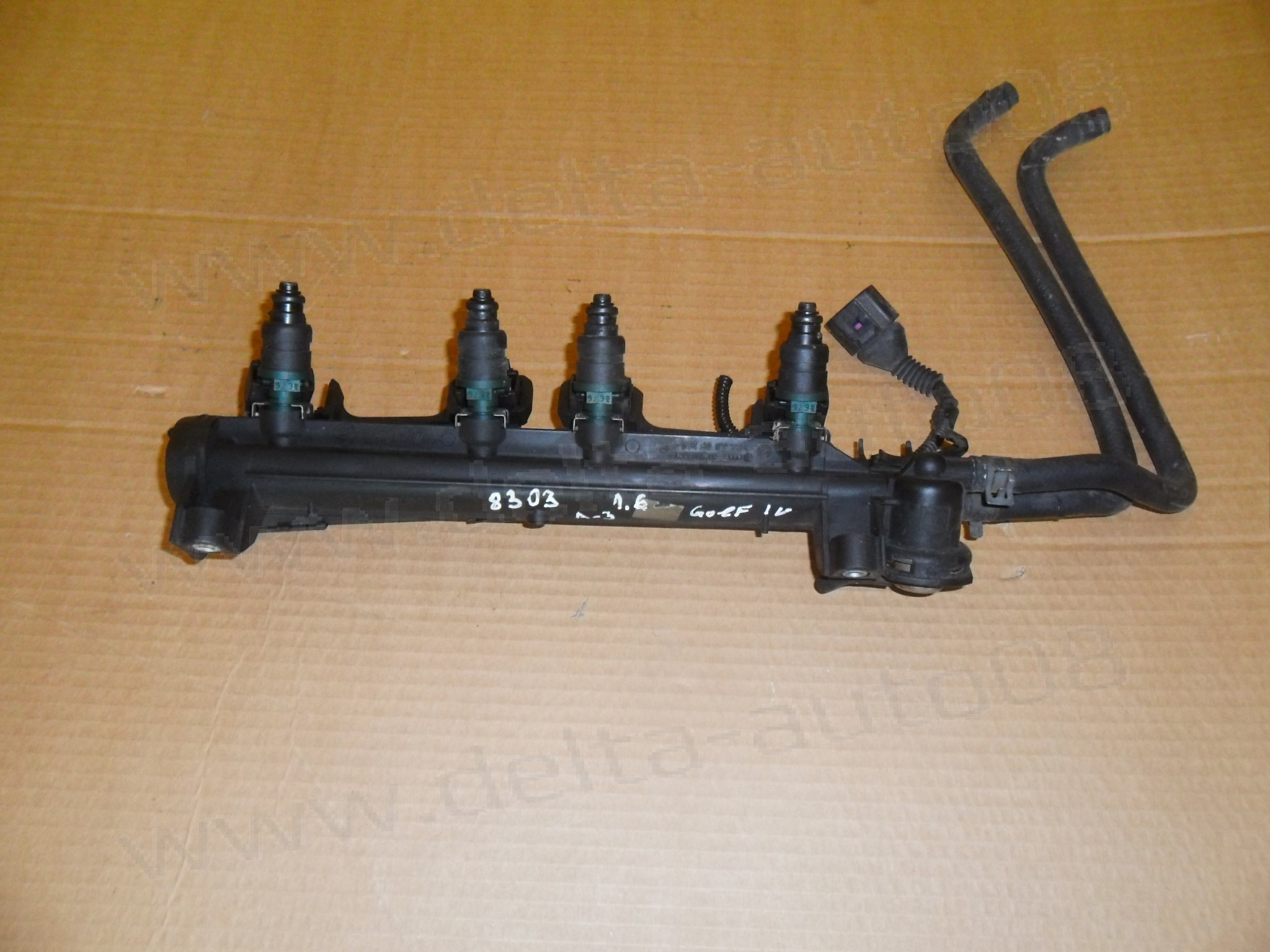 Горивна рейка, дюзи, клапан, Audi A3, VW Golf IV, 1.6, 1996-2003г., 06A 133 317 A, 06A133317A, 037133035, 037906031AA