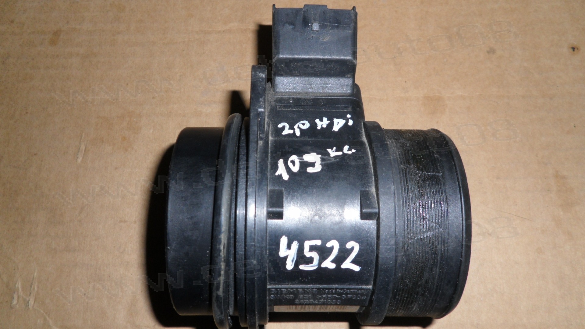 Дебитомер за Citroen, Peugeot 307, 407 2.0 HDi 109hp   5WK9 621, 5WK9621, 9629471080