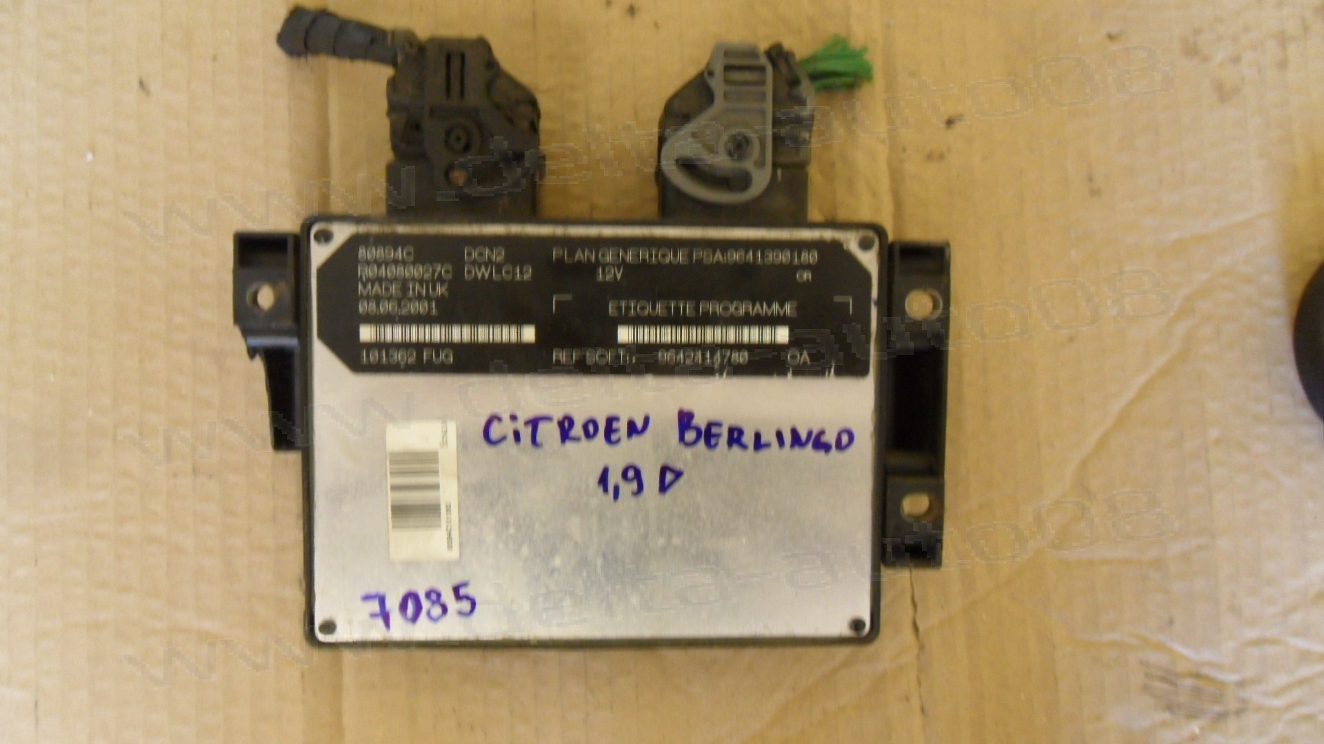 Компютър двигател за Citroen Berlingo, Peugeot 206, 1.9 D, 1999-2003г., 9641390180, 9642414780, R04080027C 