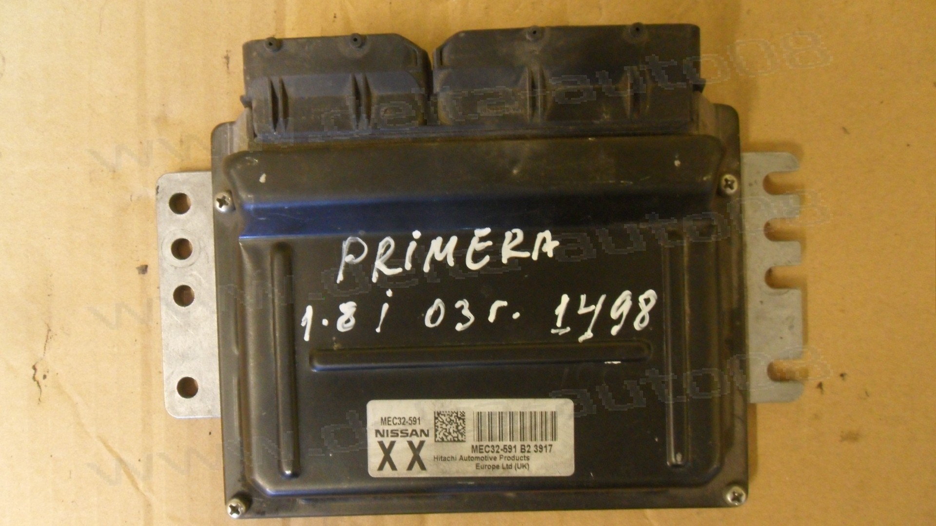 Компютър двигател за Nissan Primera P12 1,8 ECU  MEC32-591, MEC32-591 B2 3917, MEC32-591B23917, MEC32591B23917