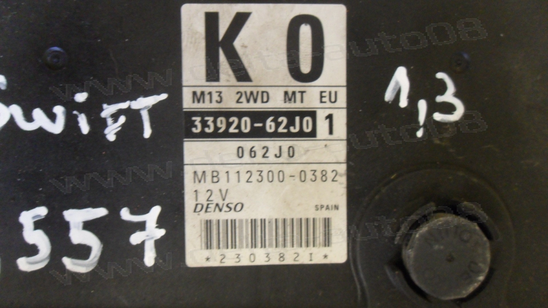 Компютър двигател за Suzuki Swift II, 1.3, 2000-2010г., 33920-62J0 1, 3392062J01, MB112300-0382, MB1123000382