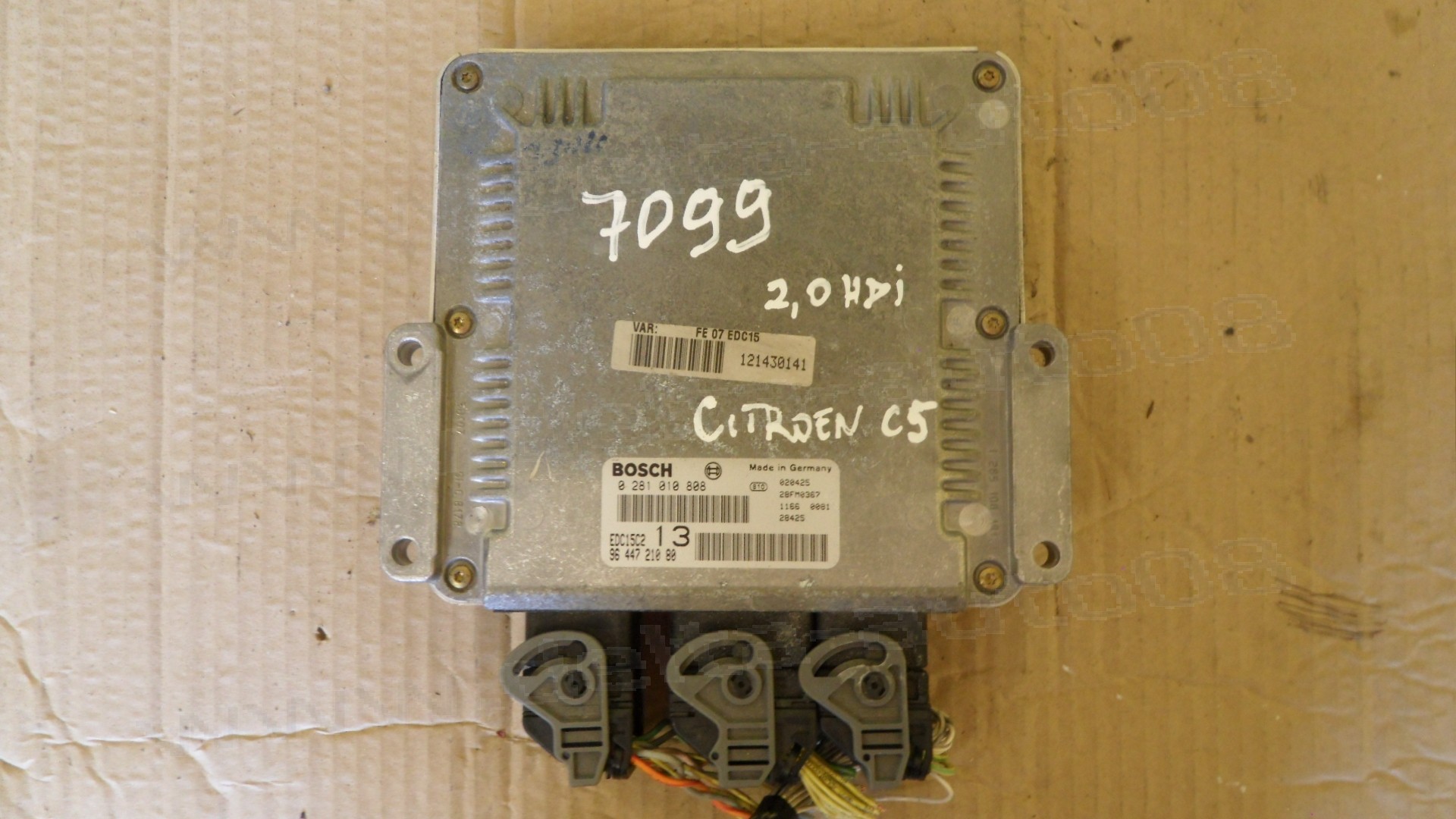 Компютър двигател за Citroen C5, 2.0 HDI, 0 281 010 808, 0281010808, 96 447 210 80, 9644721080