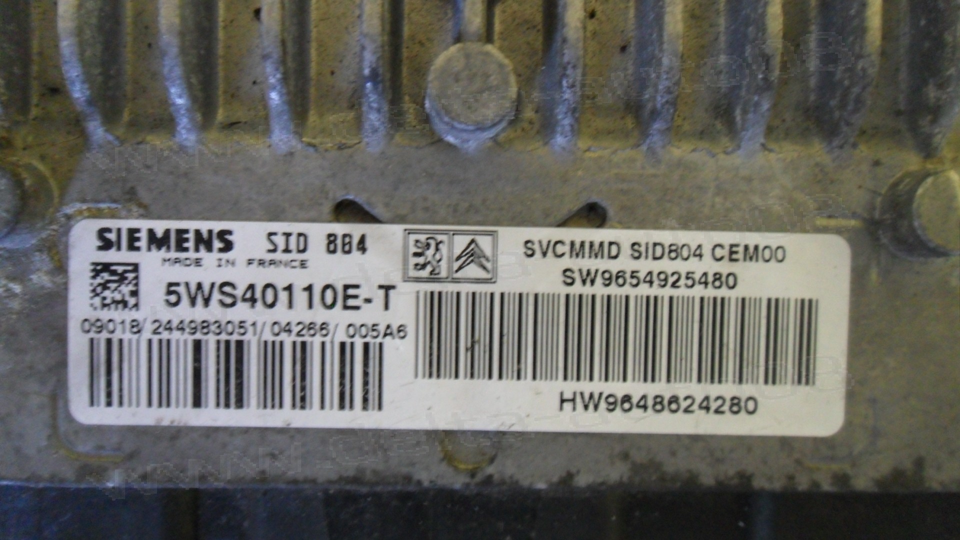 Компютър двигател за Citroen C2, C3, 1.4 HDI, 5WS40110E-T, 5WS40110ET, HW9648624280, SW9654925480