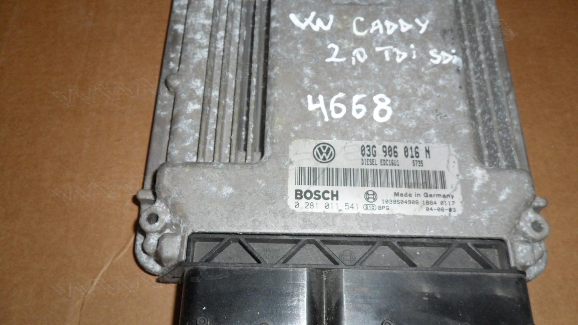 Компютър двигател, VW Caddy 2.0 TDi, SDi  2004-2008г.   03G 906 016 N, 03G906016N, 0 281 011 541, 0281011541, 1039S04908