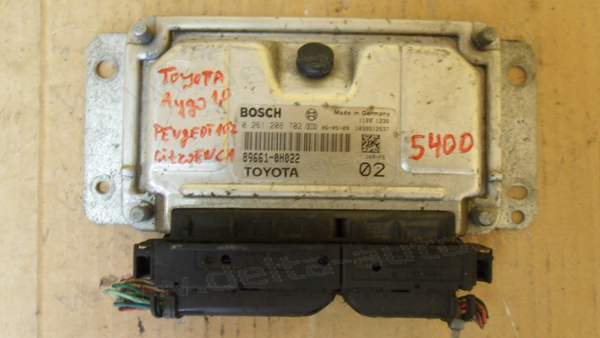 Компютър двигател за Citroen C1, Toyota Aygo 1.0, Peugeot 107, 2005 - 2009г., 0 261 208 702, 0261208702, 89661-0H022, 896610H022, 1039S12537 