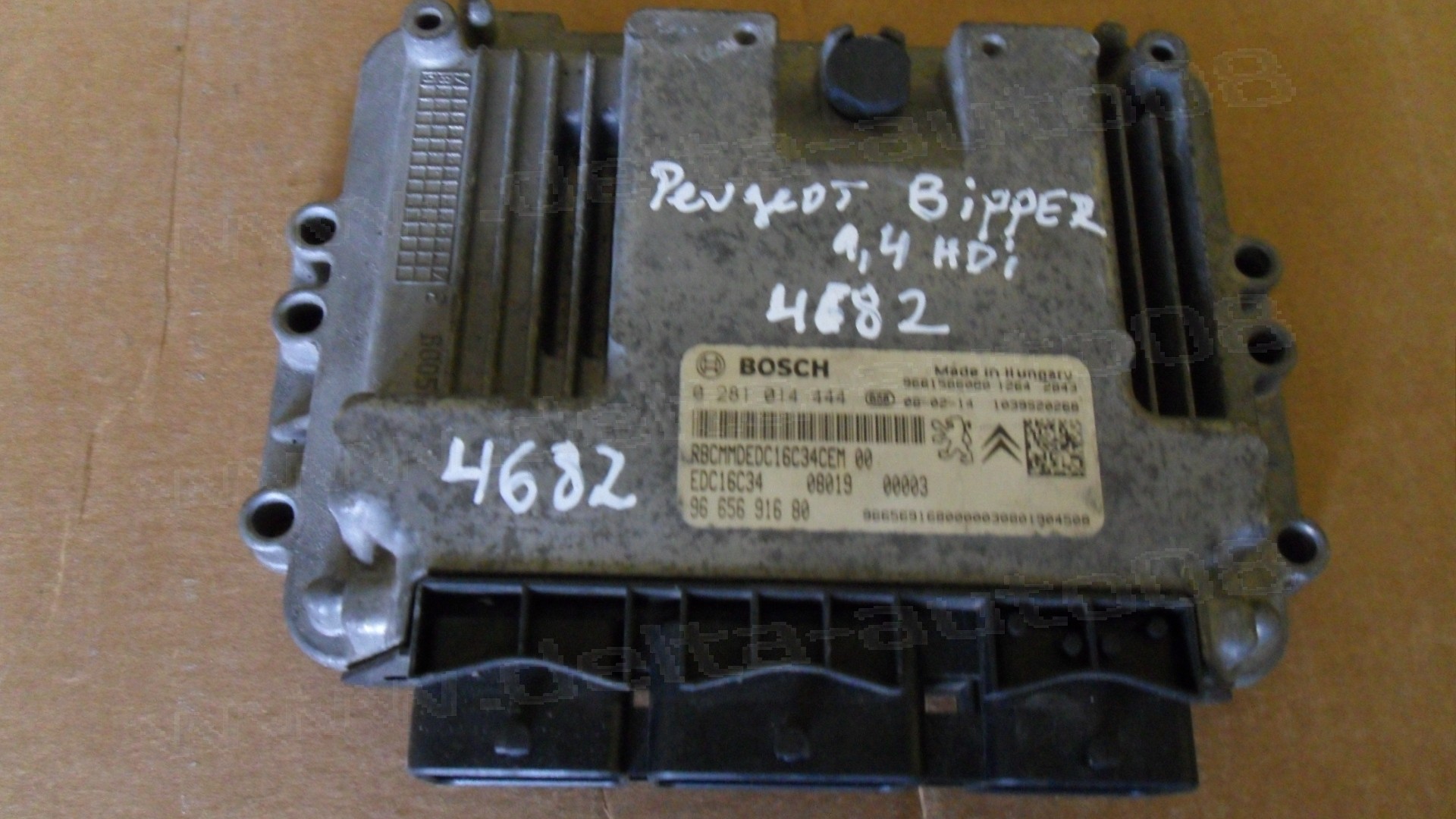 Компютър двигател за Peugeot Bipper, Citroen  Nemo, 1.4 HDi   2009г., 0 281 014 444, 0281014444, 96 656 916 80, 9665691680, 9661586080, 1039S20268 