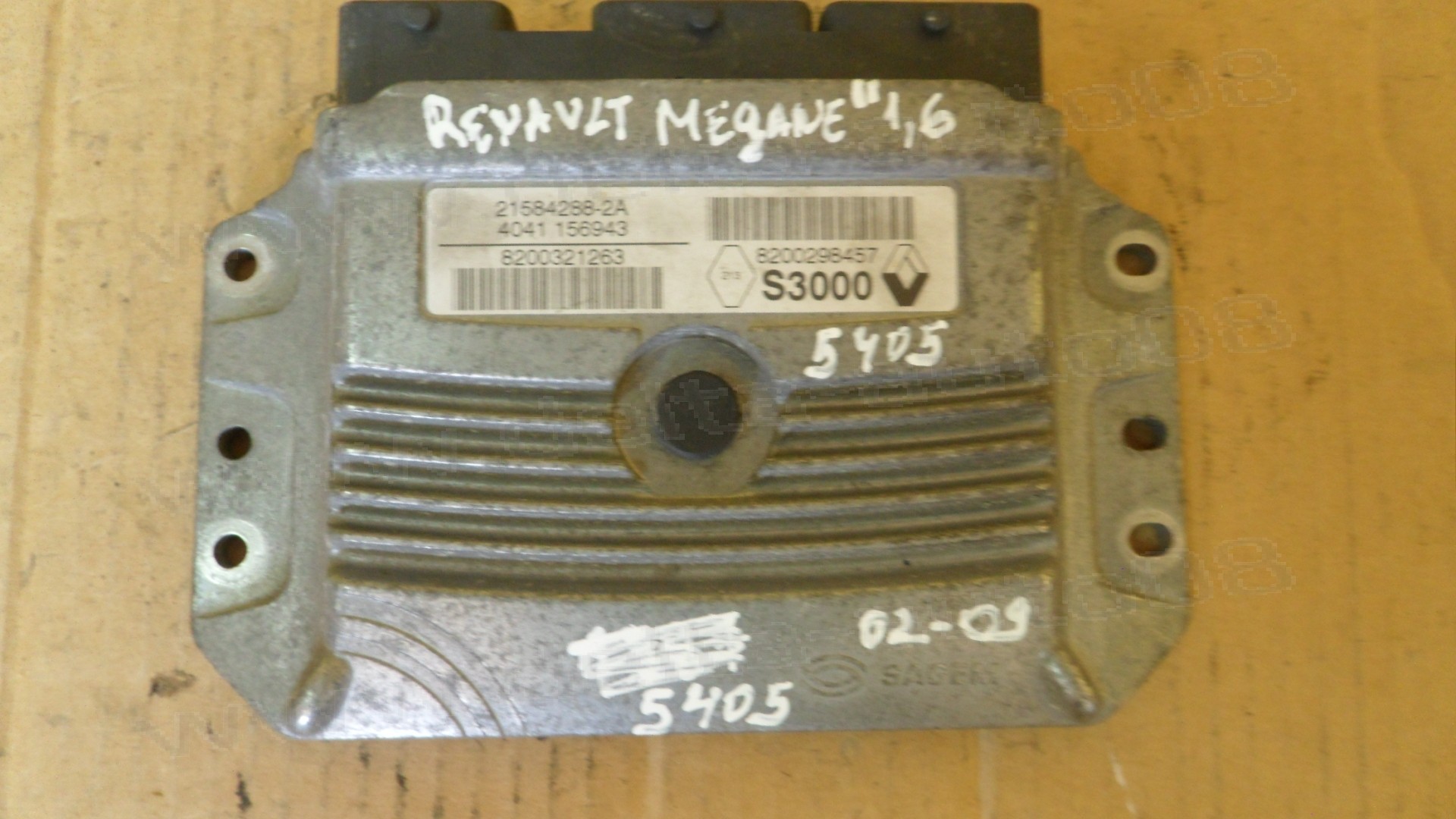 Компютър двигател за Renault Megane II 1.6, 2002 - 2009г., 8200298457, 21584288-2A, 215842882A, 4041 15943, 4041156943, 8200321263