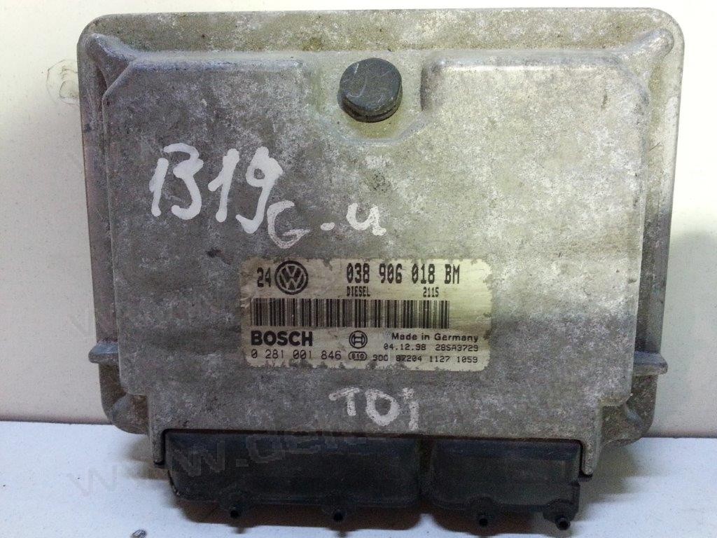 Компютър двигател за VW Golf 4 1.9 TDI  038906018BM  0281001846