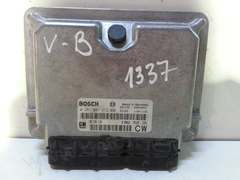Компютър двигател за Opel Vectra B, 2.0 DTI, 1995-2003г.,  0281001873, 0 281 001 873, 09 136 118, 09136118, 28SA3872