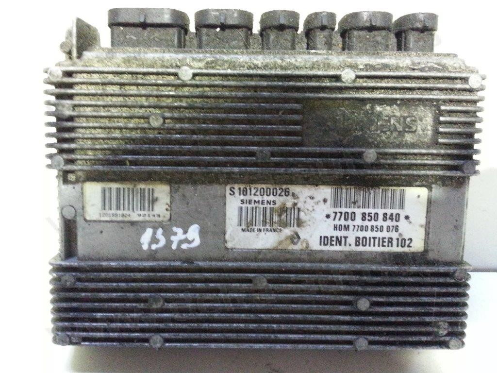 Компютър двигател за Renault Clio, 1.4, 1991-1998г., 7700850840, 7700 850 840, S101200026, HOM 7700 850 076, HOM7700850076