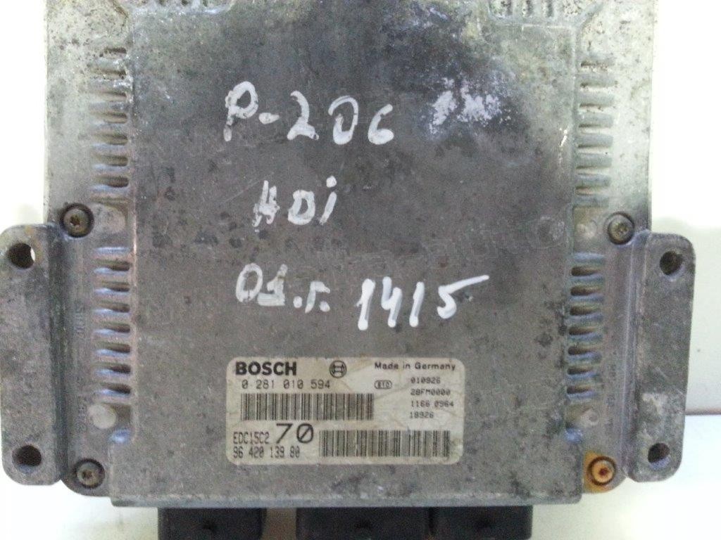 Компютър двигател за Peugeot 206  2.0HDI  0281010594, 0 281 010 594, 28MF0000, 96 420 139 80, 9642013980