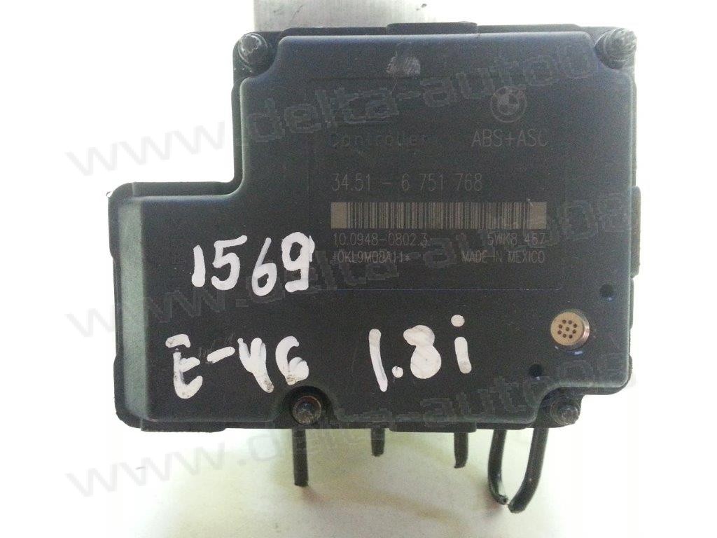 Компютър ABS за BMW E46, 1998-2005г., 34.51-6 751 768, 34.51-6751768, 3451-6751768, 34516751768, 10.0948-0802.3, 10094808023