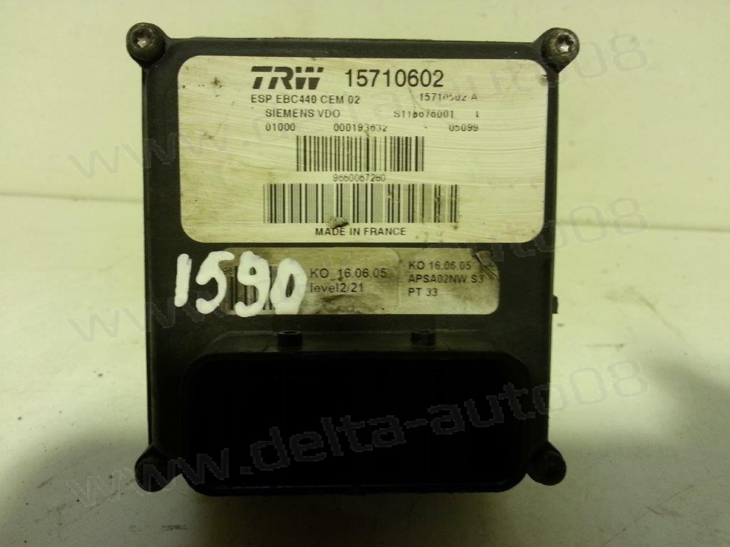 Компютър ABS за Peugeot 407, 15710602, ESP EBC440 CEM 02, 15751195, 9660067280