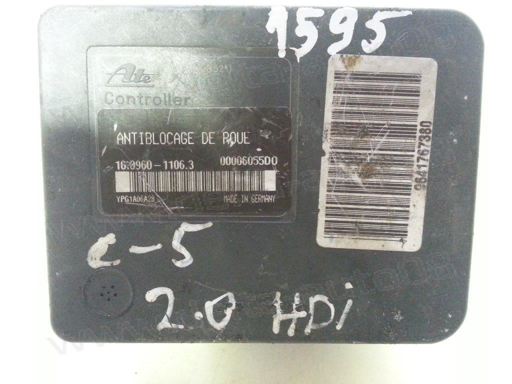 Компютър ABS за Citroen C5, 9641767380, 10.0960-1110.3, 10096011103, 96 417 673 80, 10.0206-0003.4, 100206-00034, 10020600034